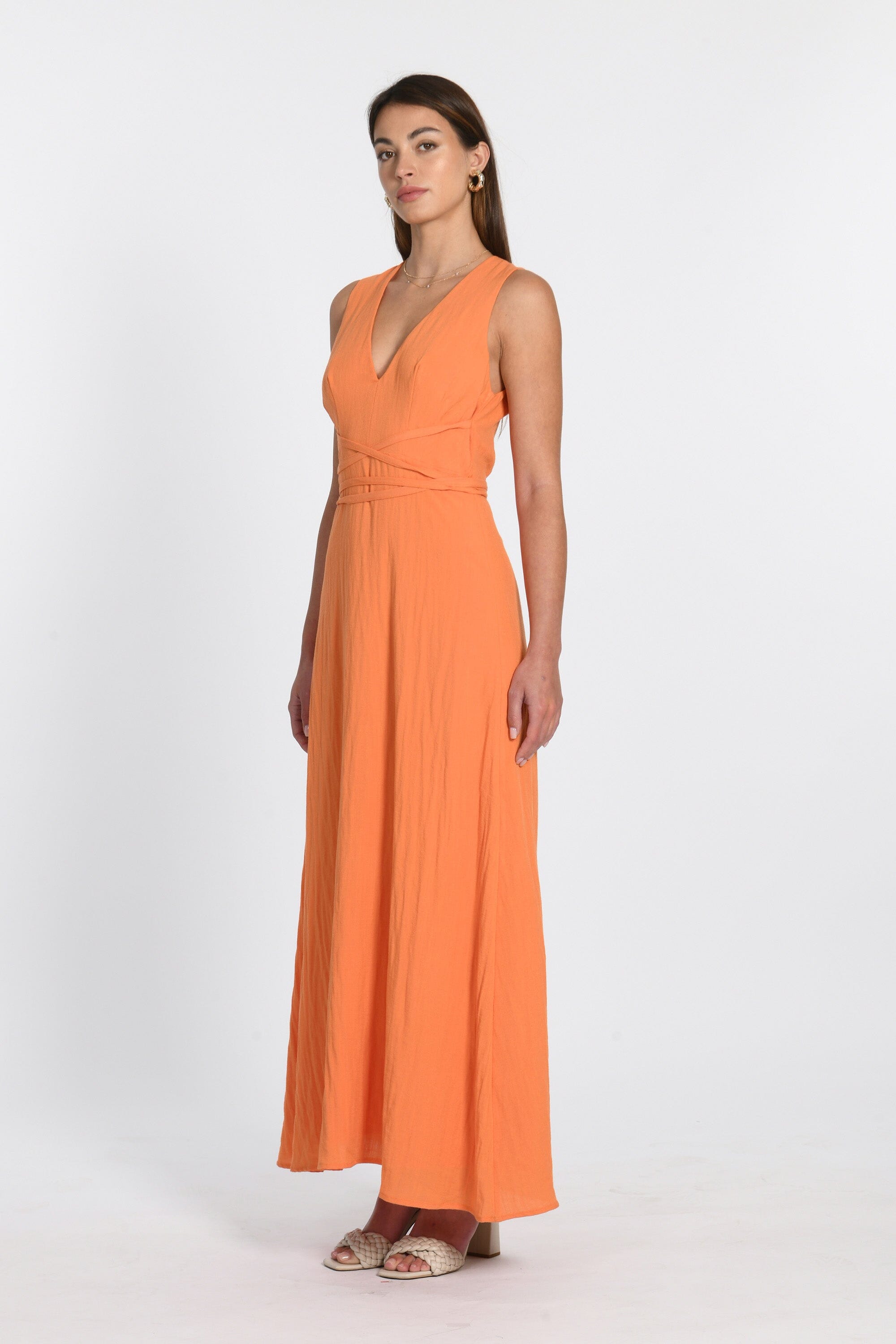 ROBE COL V LONGUE HAYMIE PAPAYE ROBE KOOKAI Mode Kookai