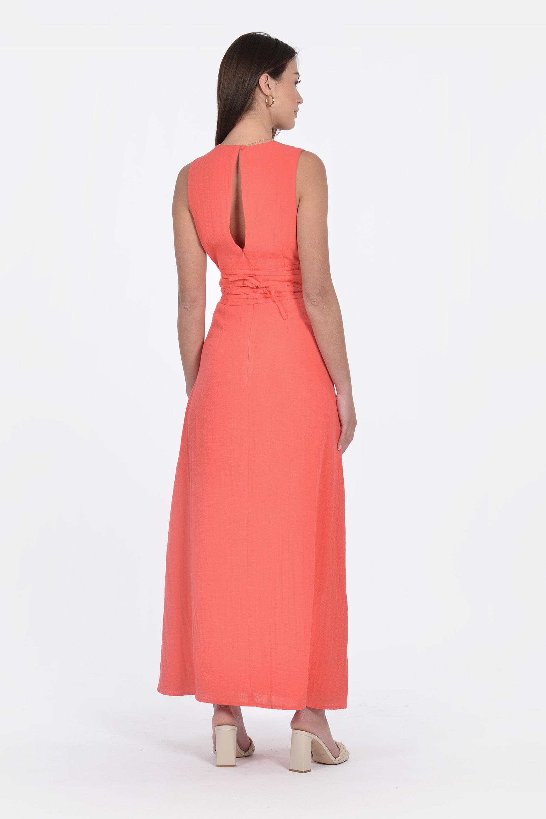 ROBE COL V LONGUE HAYMIE STRAWBERRY ROBE KOOKAI Mode Kookai