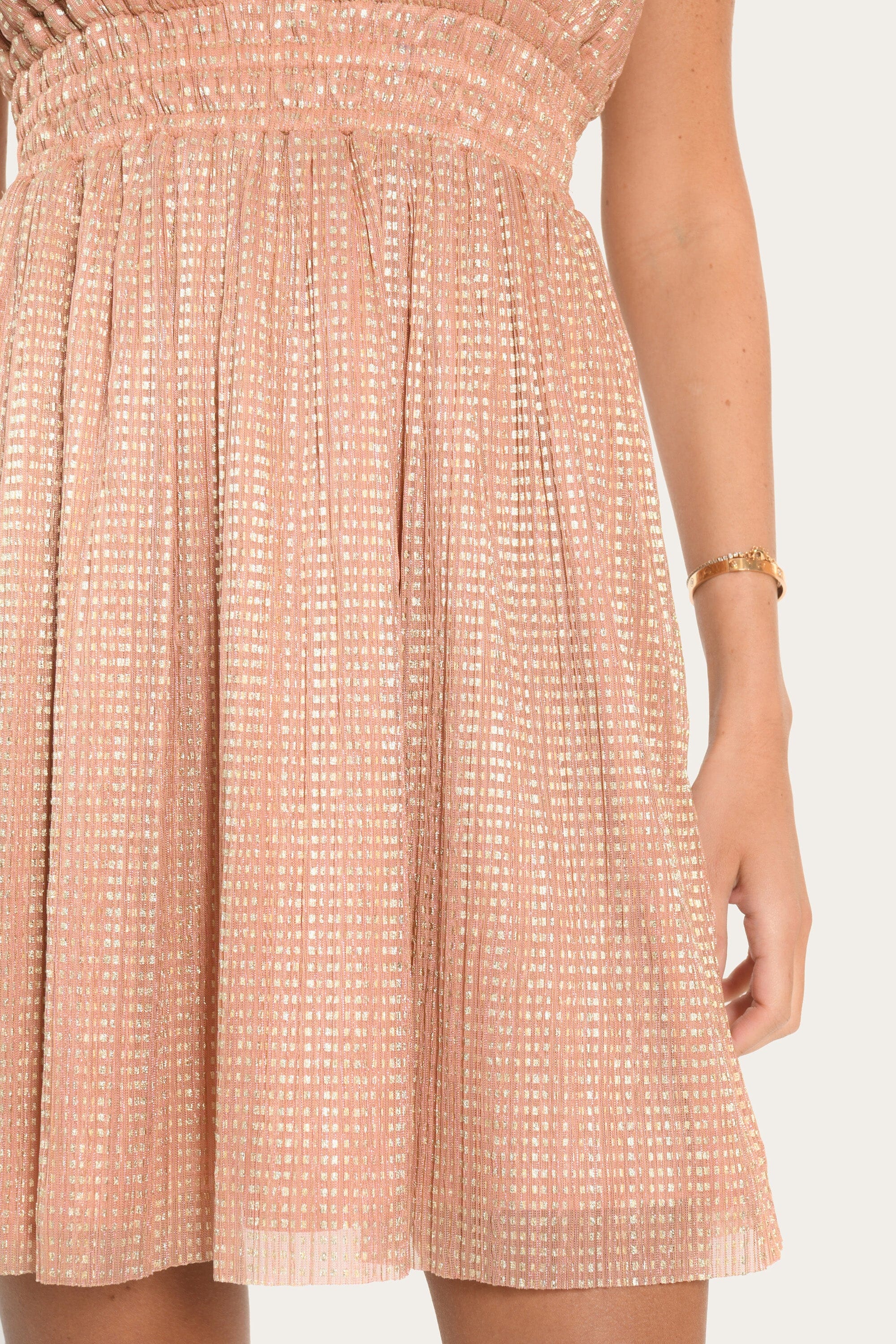 ROBE COURTE - ALEXIANE - PECHE/GOLD ROBE NEW KOOKAI Mode Kookai