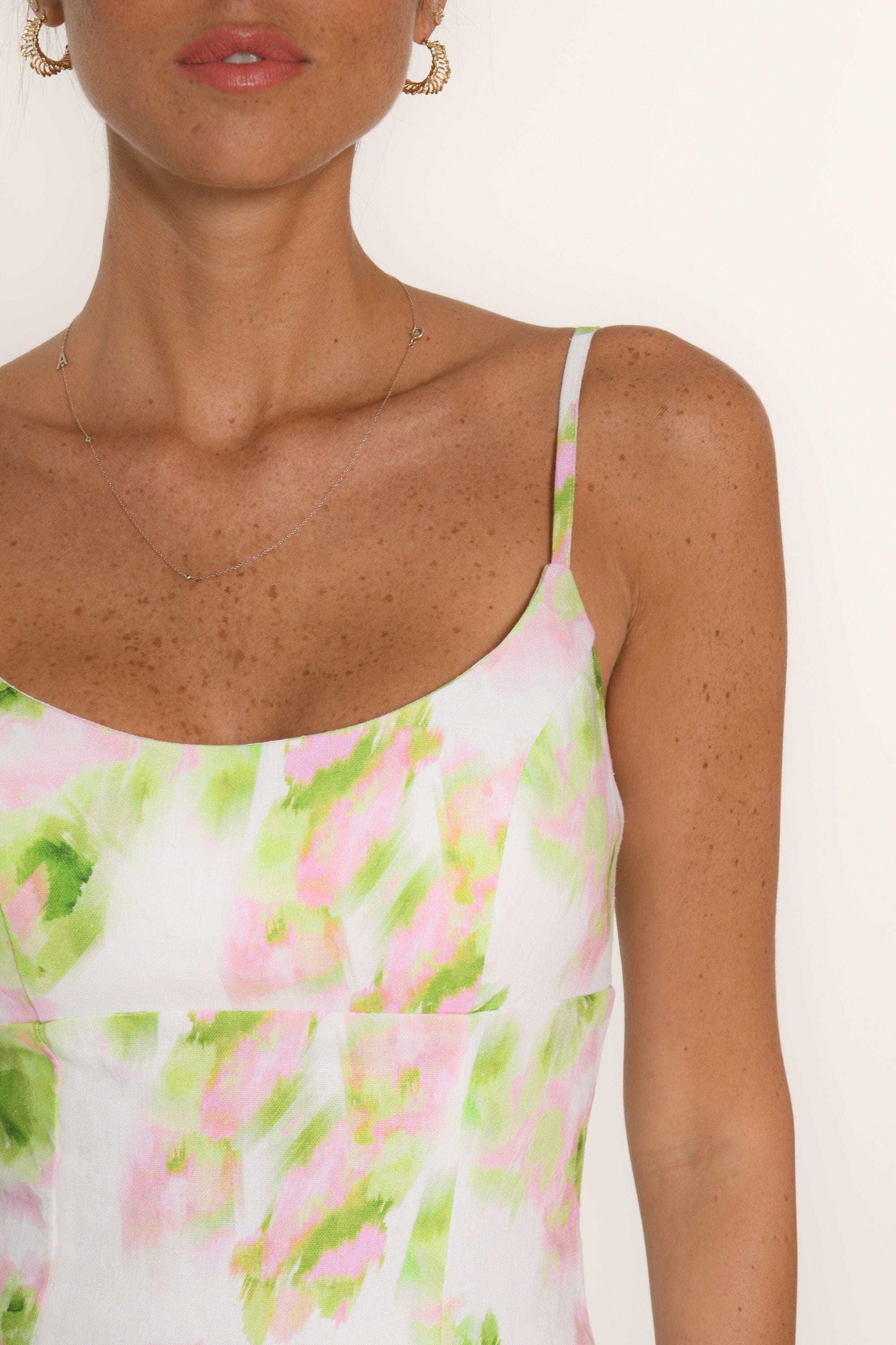 ROBE COURTE - AMANDA - ROSE/VERT ROBE NEW KOOKAI Mode Kookai