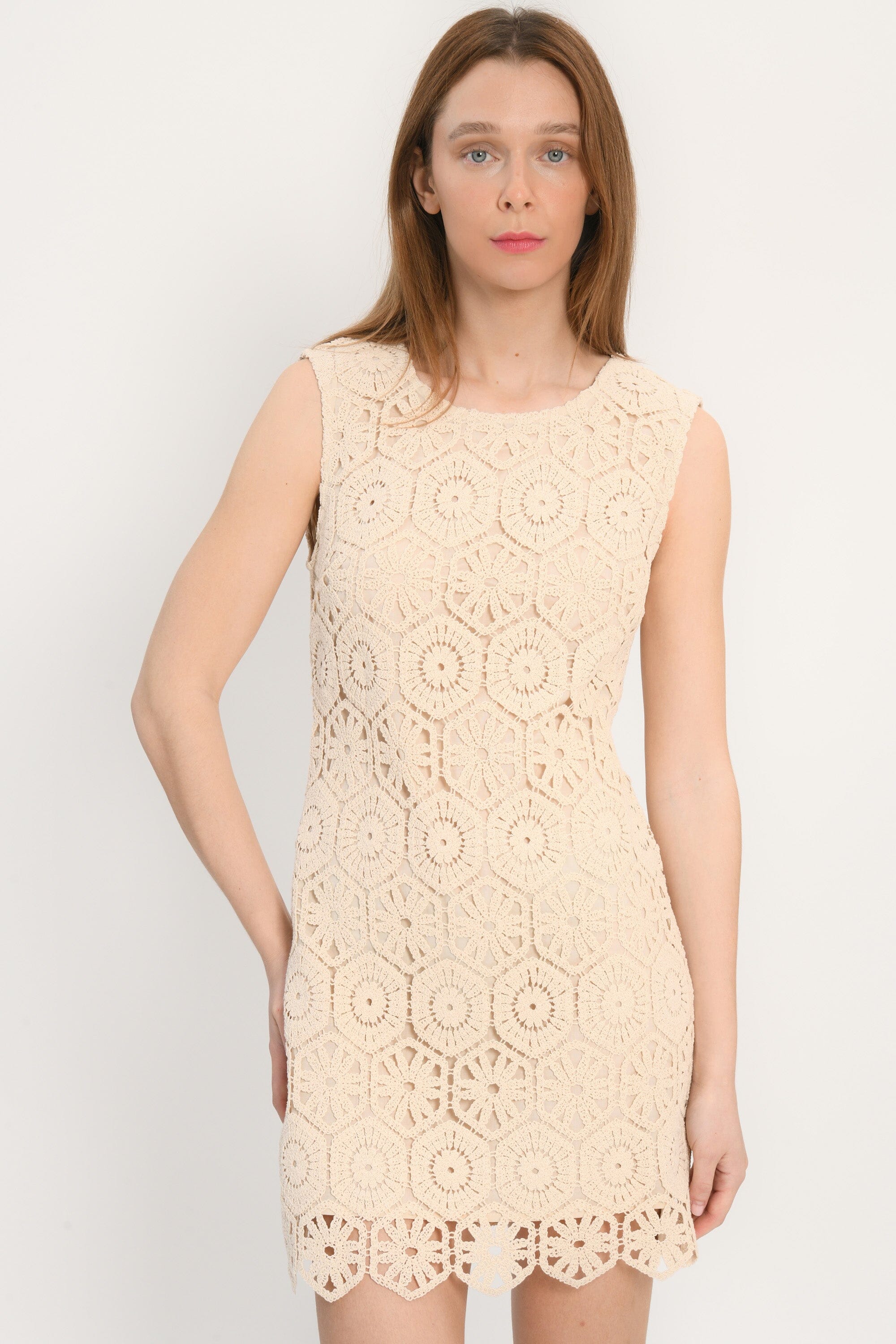 ROBE COURTE - ANDREE - BEIGE ROBE NEW KOOKAI Mode Kookai