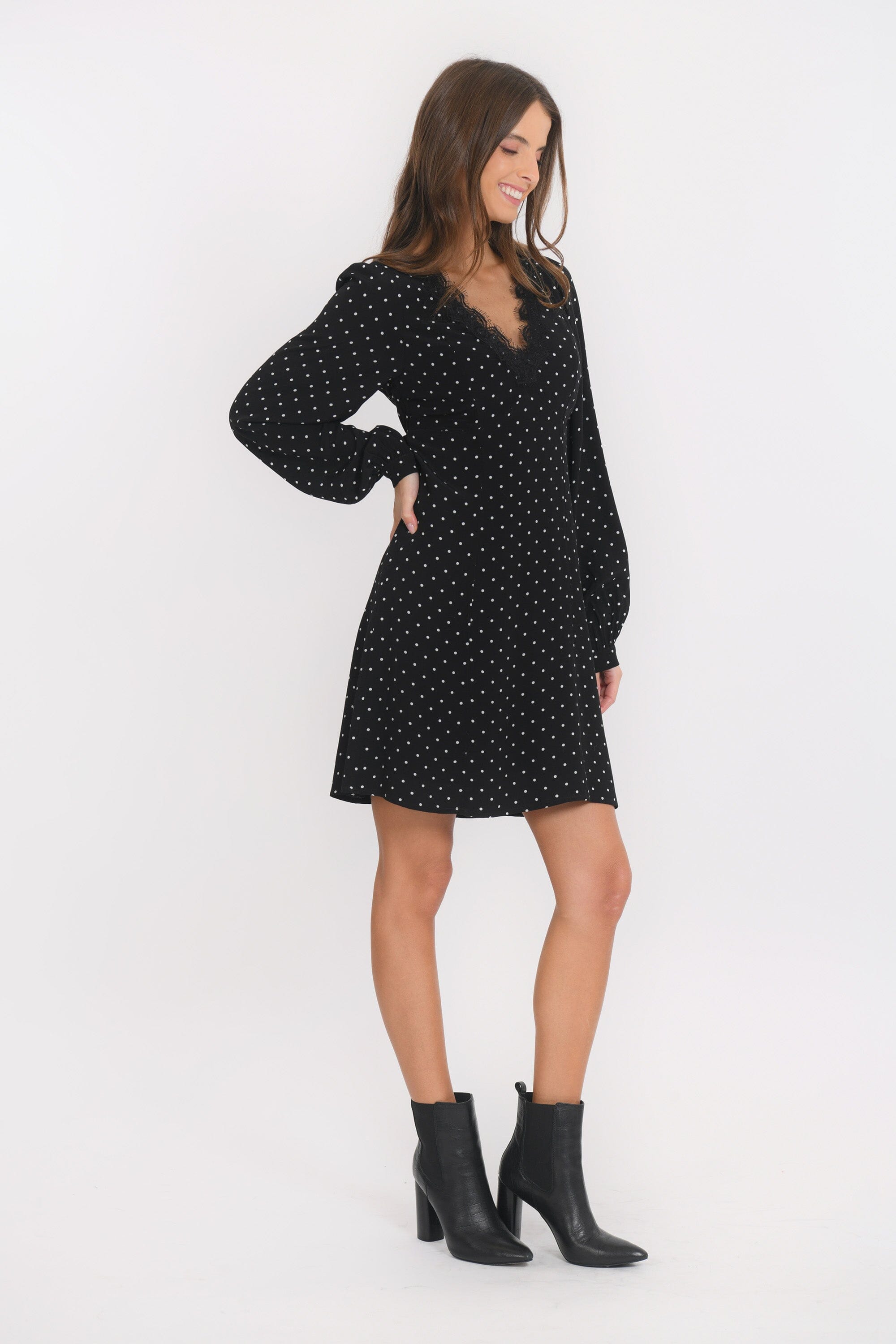 ROBE COURTE - BARNEY - NOIR ROBE NEW KOOKAI Mode Kookai