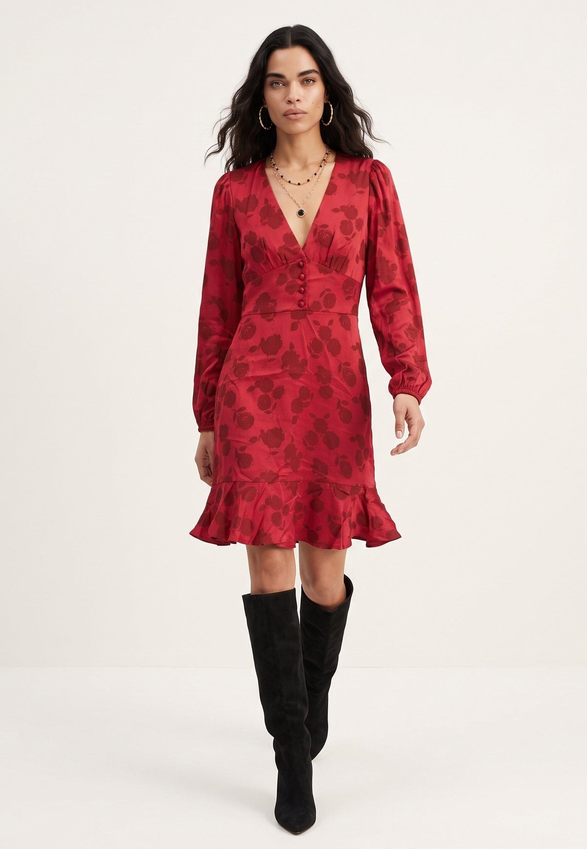 ROBE COURTE - DEBBIE - ROUGE ROBE NEW KOOKAI Mode Kookai