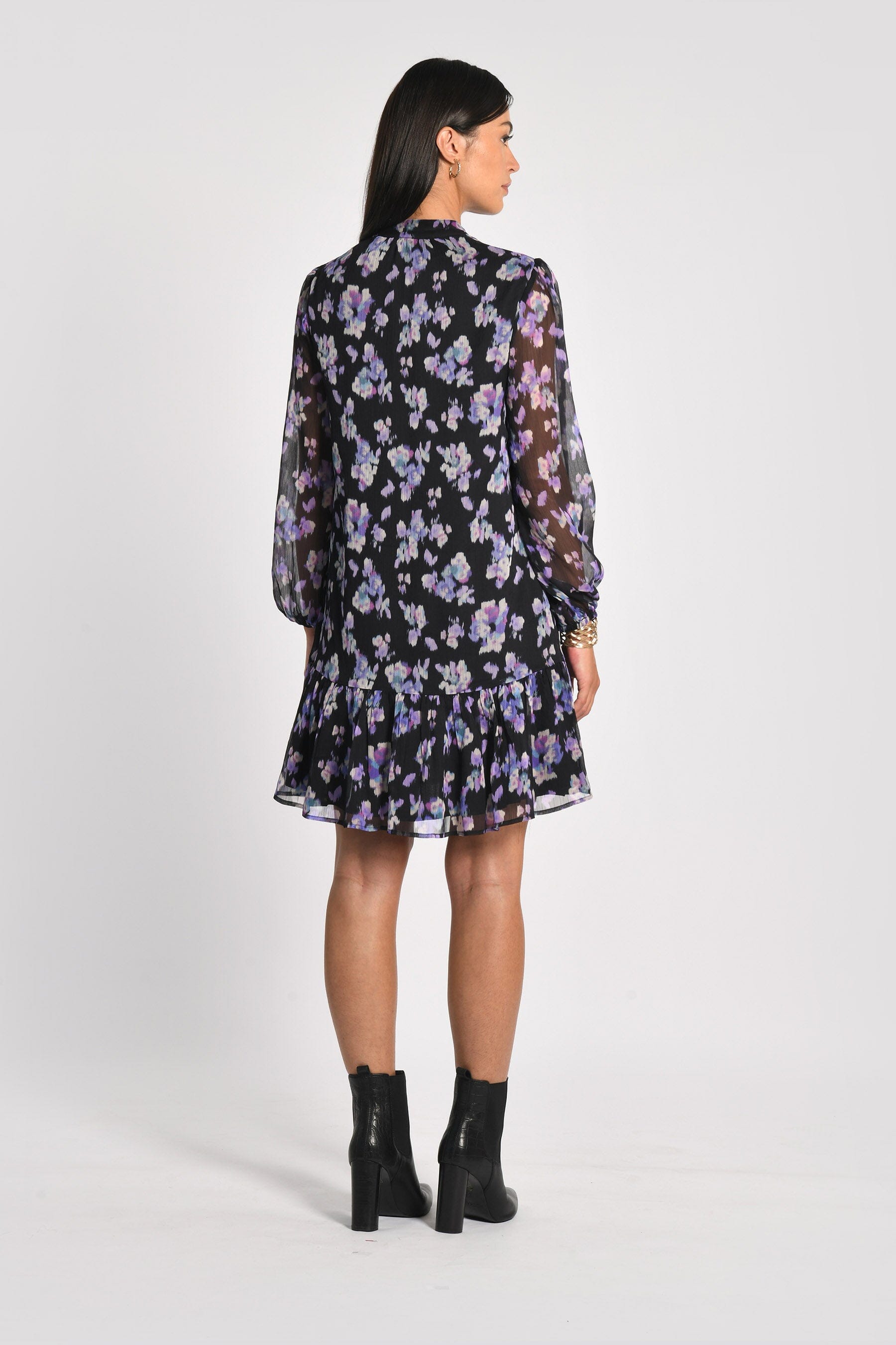 ROBE COURTE FLEURS MADISON MULTI VIOLET ROBE KOOKAI Mode Kookai
