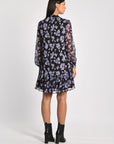 ROBE COURTE FLEURS MADISON MULTI VIOLET ROBE KOOKAI Mode Kookai