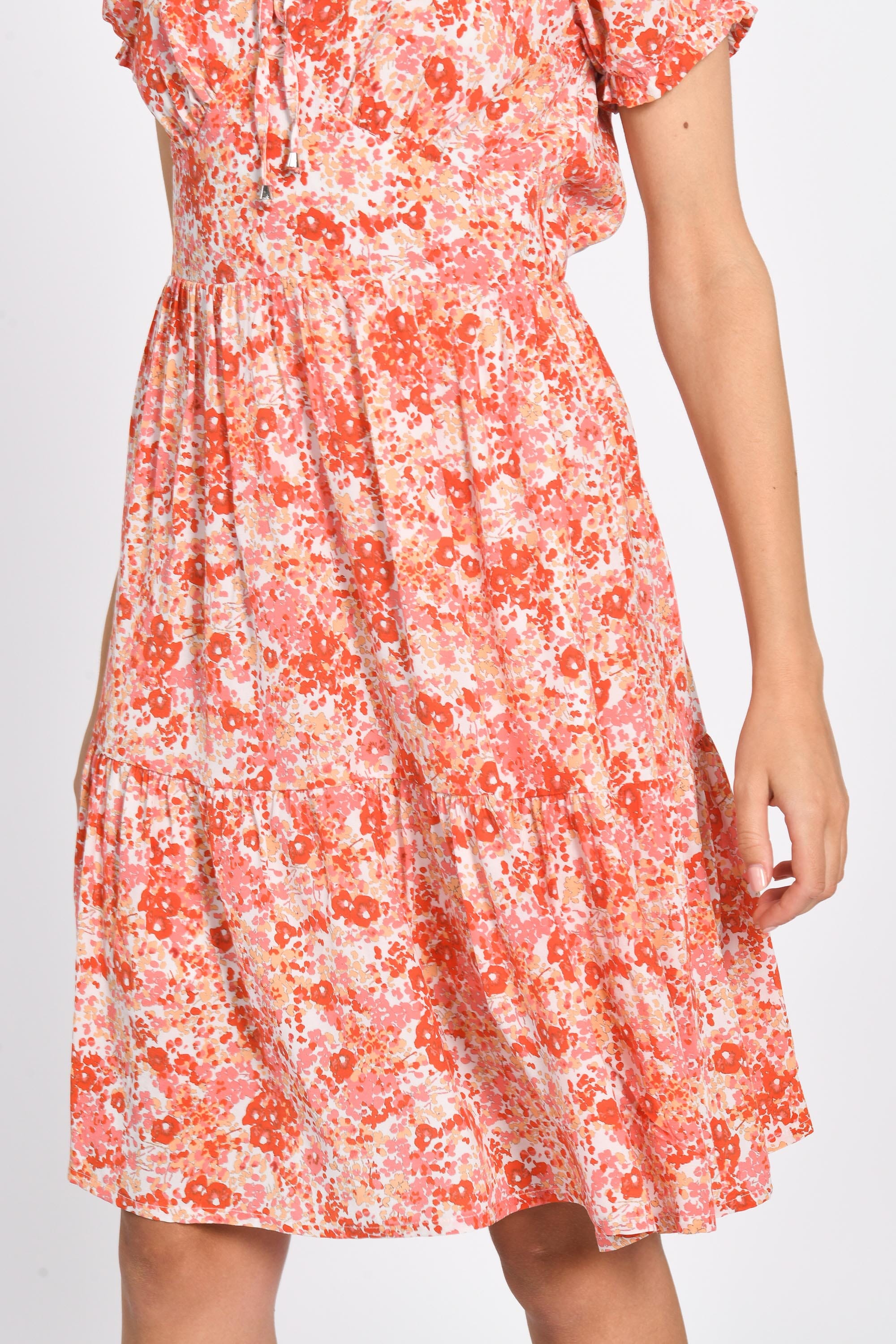 ROBE COURTE HELEN MULTI CORAIL ROBE NEW KOOKAI Mode Kookai
