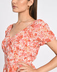 ROBE COURTE HELEN MULTI CORAIL ROBE NEW KOOKAI Mode Kookai