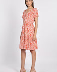 ROBE COURTE HELEN MULTI CORAIL ROBE NEW KOOKAI Mode Kookai
