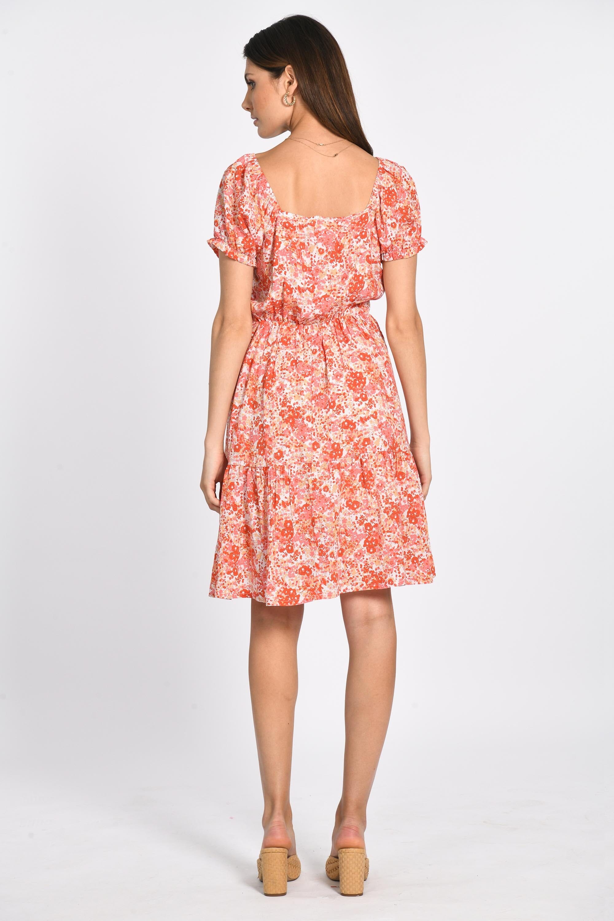 ROBE COURTE HELEN MULTI CORAIL ROBE NEW KOOKAI Mode Kookai