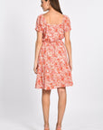 ROBE COURTE HELEN MULTI CORAIL ROBE NEW KOOKAI Mode Kookai