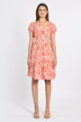 ROBE COURTE HELEN MULTI CORAIL ROBE NEW KOOKAI Mode Kookai