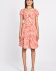 ROBE COURTE HELEN MULTI CORAIL ROBE NEW KOOKAI Mode Kookai