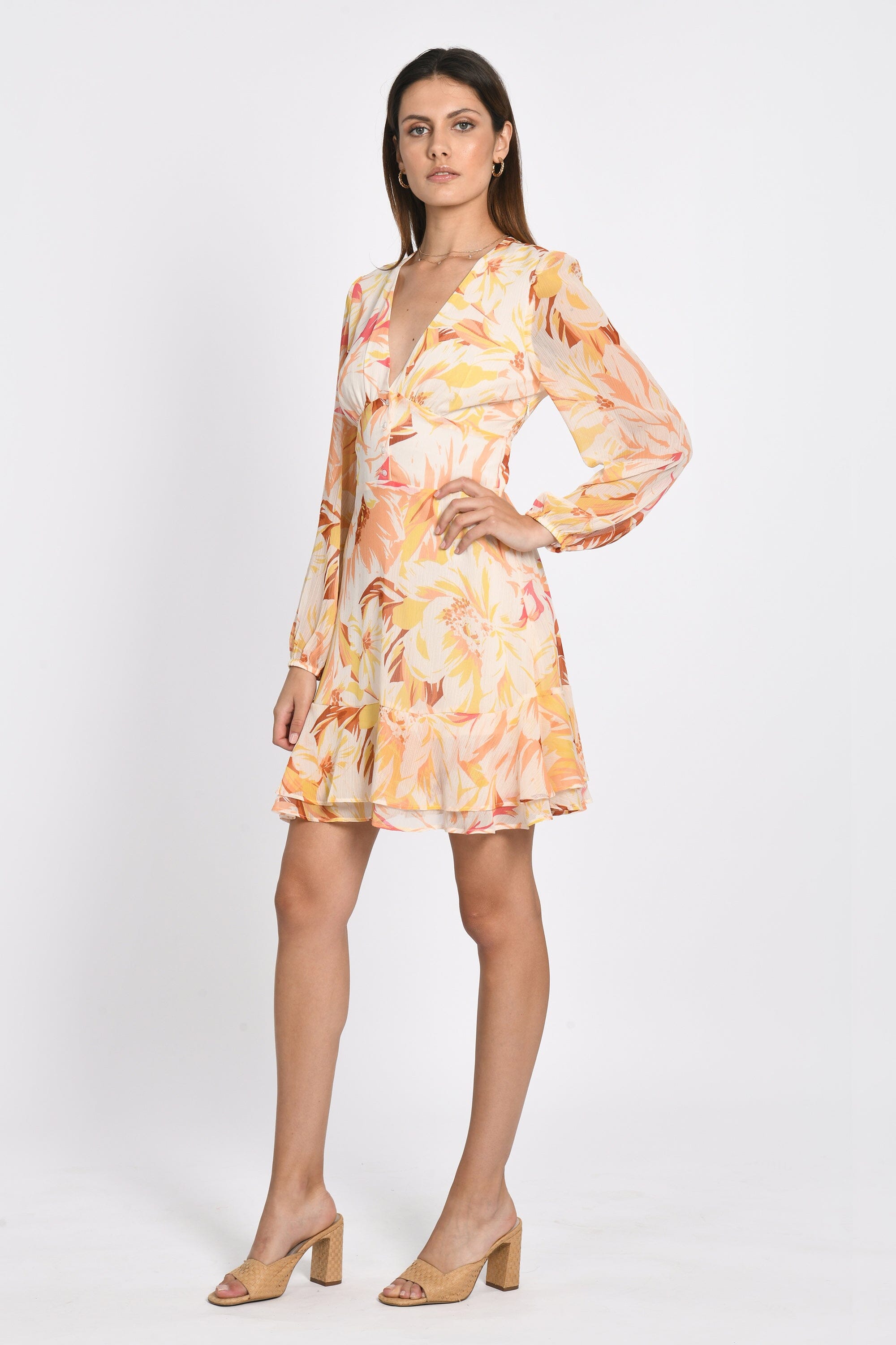 ROBE COURTE SERENA MULTI BEIGE ROBE kookai Mode Kookai