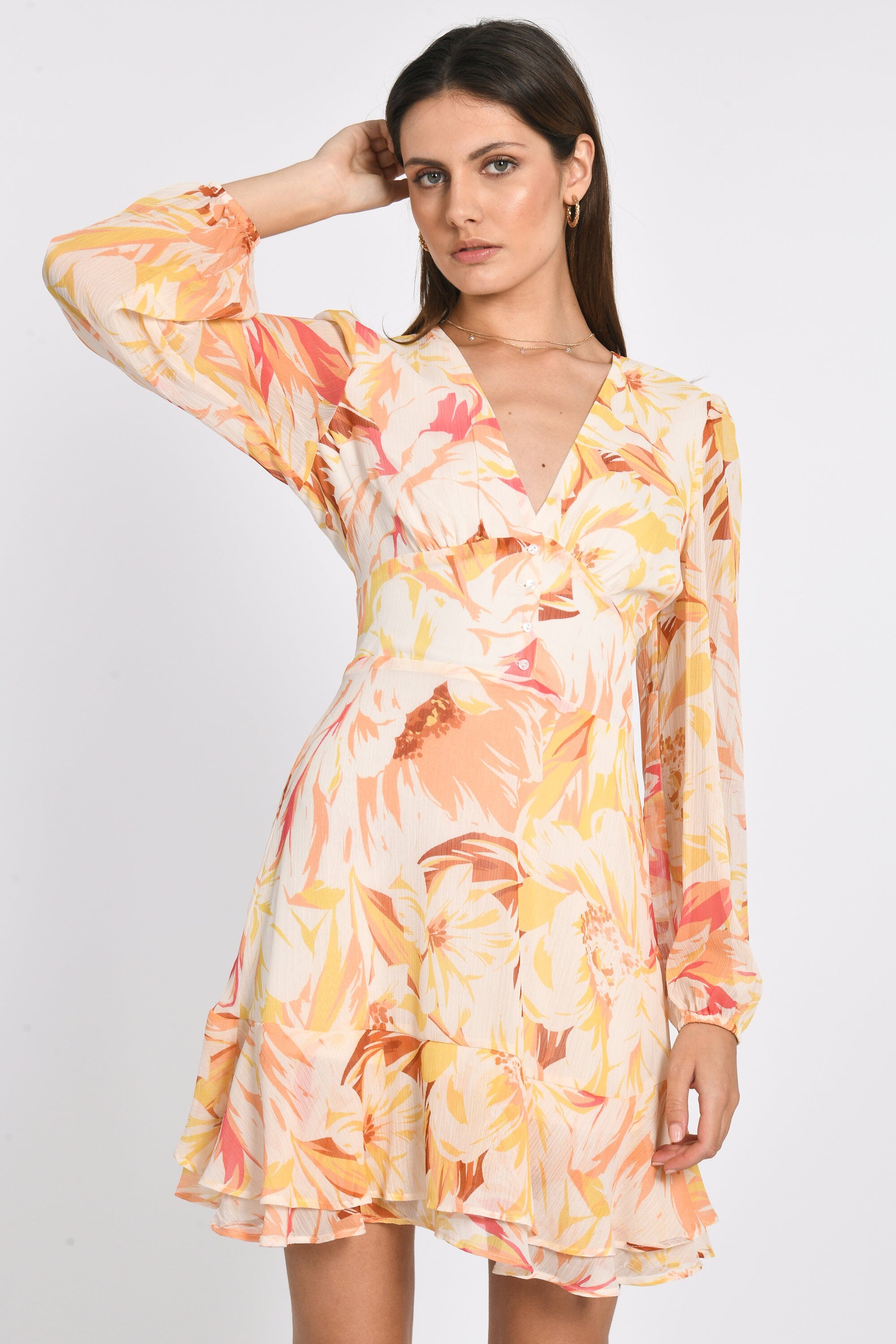 ROBE COURTE SERENA MULTI BEIGE ROBE kookai Mode Kookai
