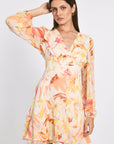 ROBE COURTE SERENA MULTI BEIGE ROBE kookai Mode Kookai