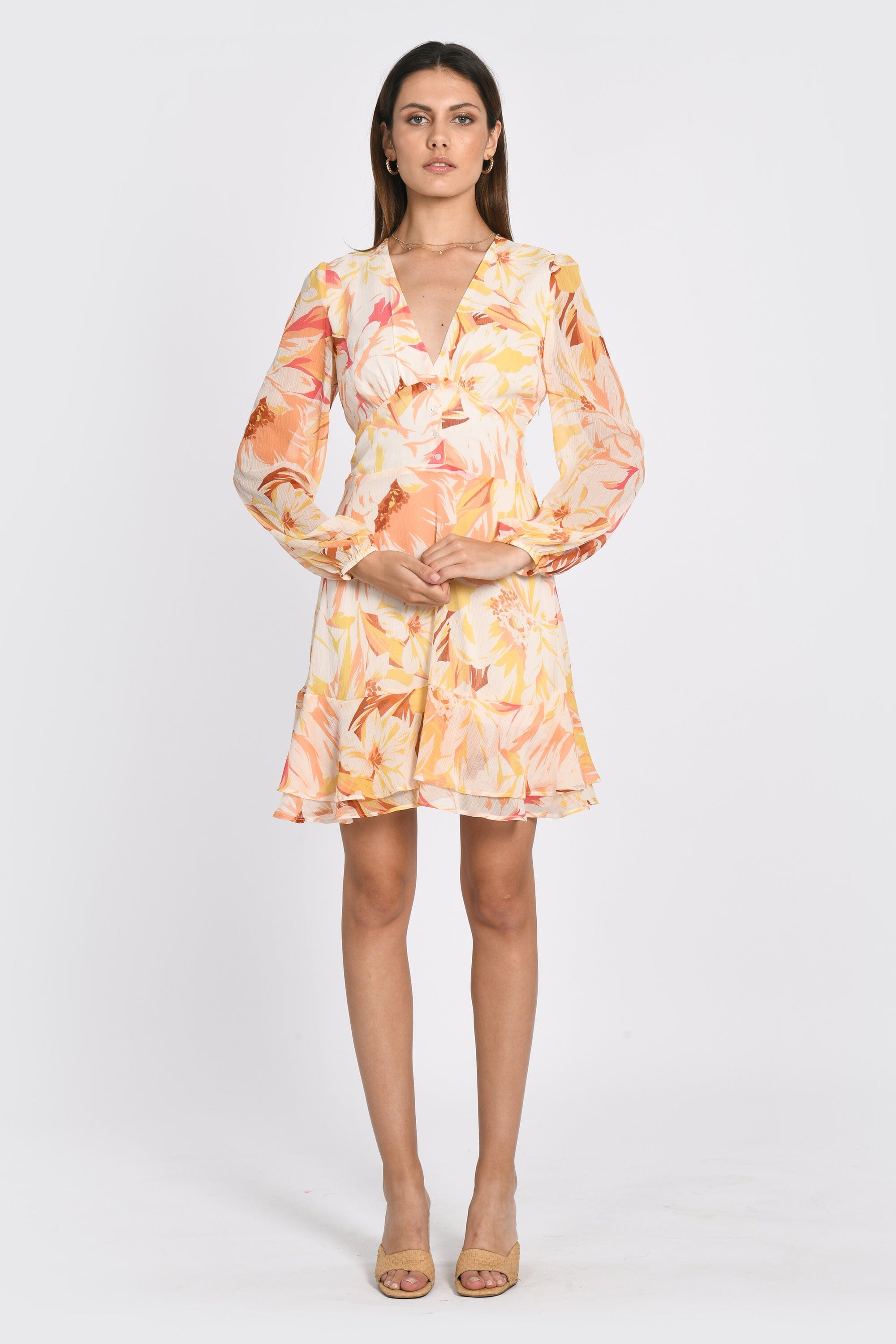 ROBE COURTE SERENA MULTI BEIGE ROBE kookai Mode Kookai