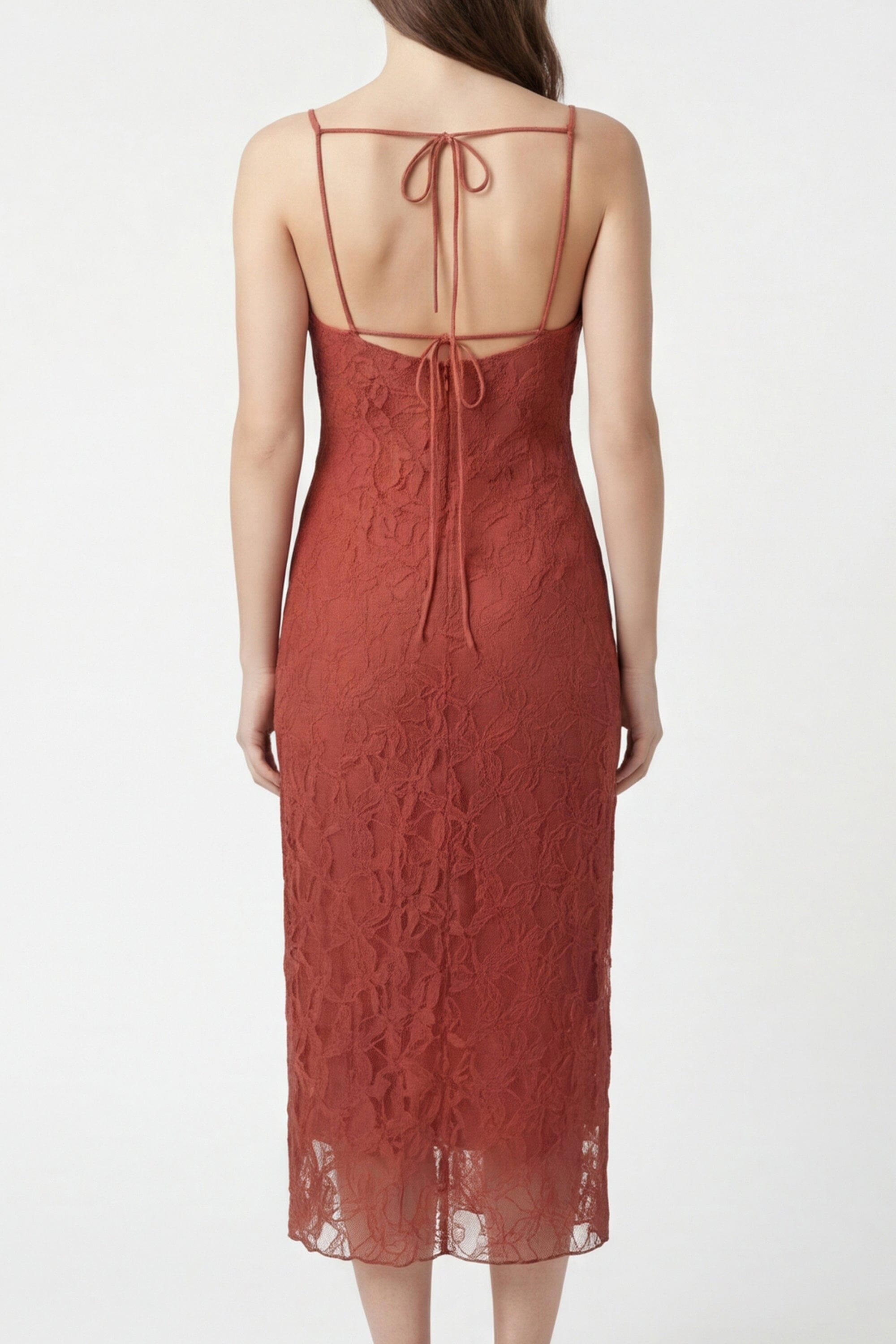 ROBE DENTELLE - CLAIRITY - TERRACOTTA ROBE NEW KOOKAI Mode Kookai