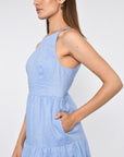 ROBE EN LIN MIDI TAHIA BLUE BELL ROBE KOOKAI Mode Kookai