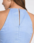 ROBE EN LIN MIDI TAHIA BLUE BELL ROBE KOOKAI Mode Kookai