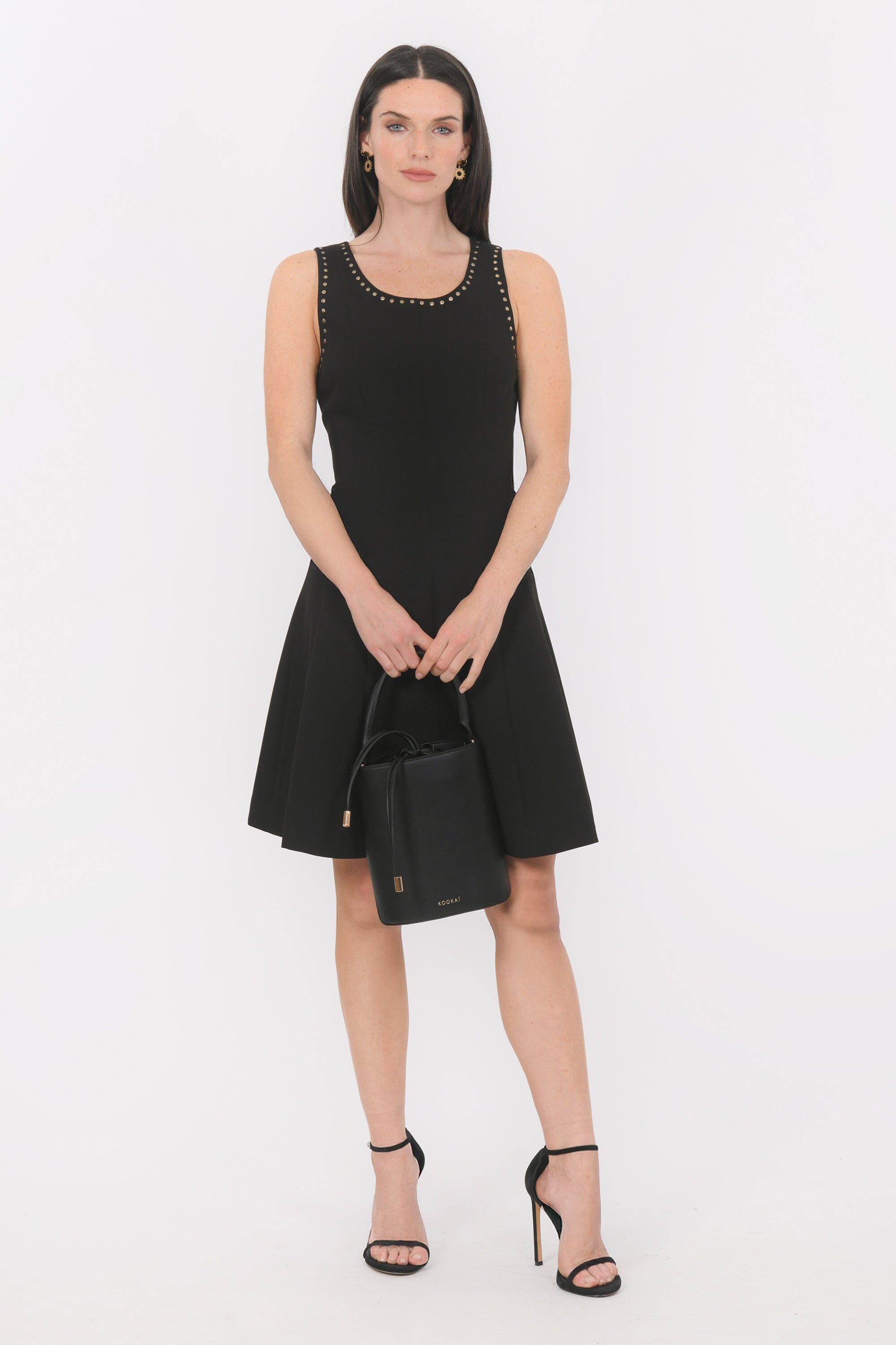 ROBE GODET - BROOKLYN - NOIR ROBE NEW KOOKAI Mode Kookai