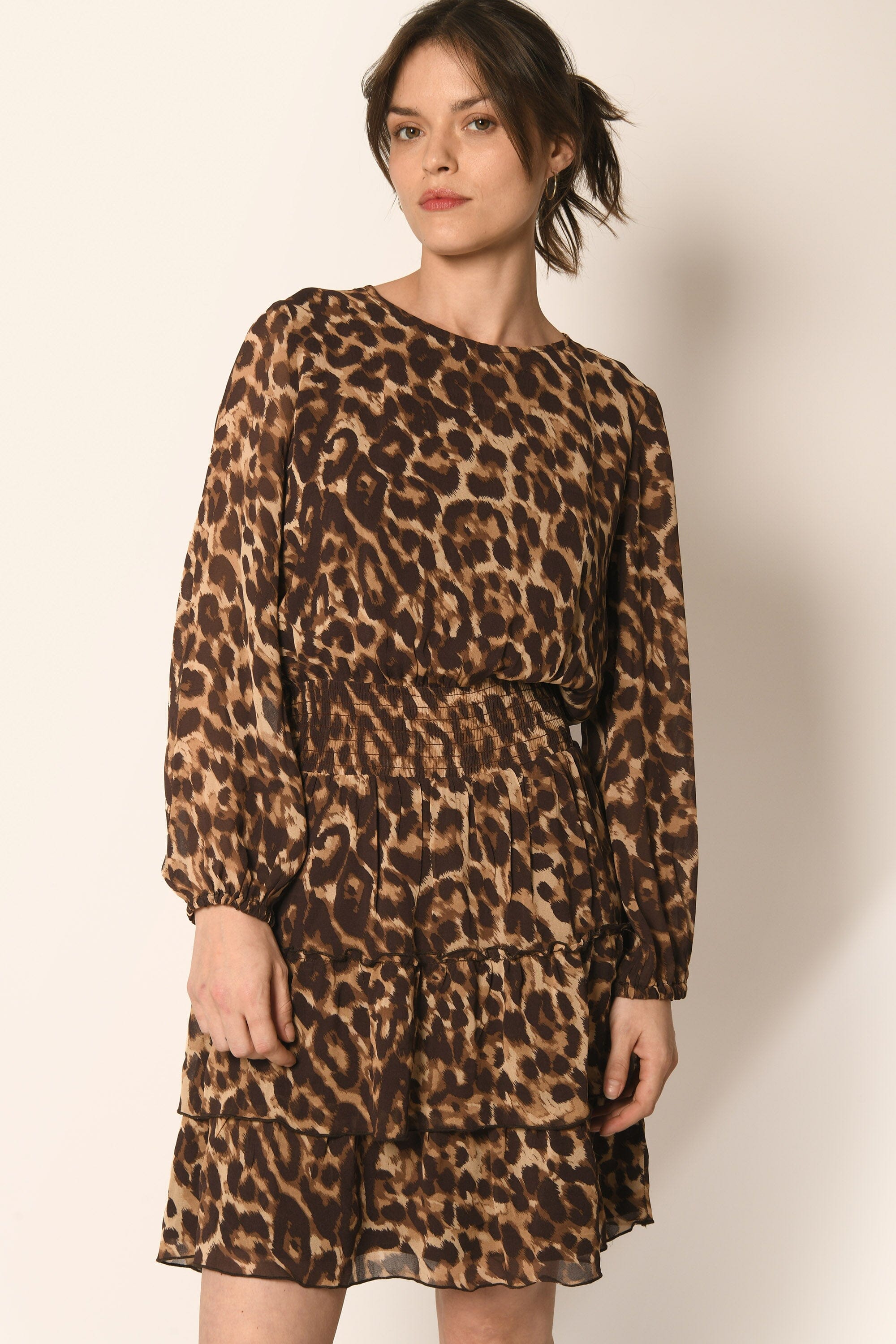 ROBE LEOPARD - CARAMEL - AZELIA ROBE NEW KOOKAI Mode Kookai