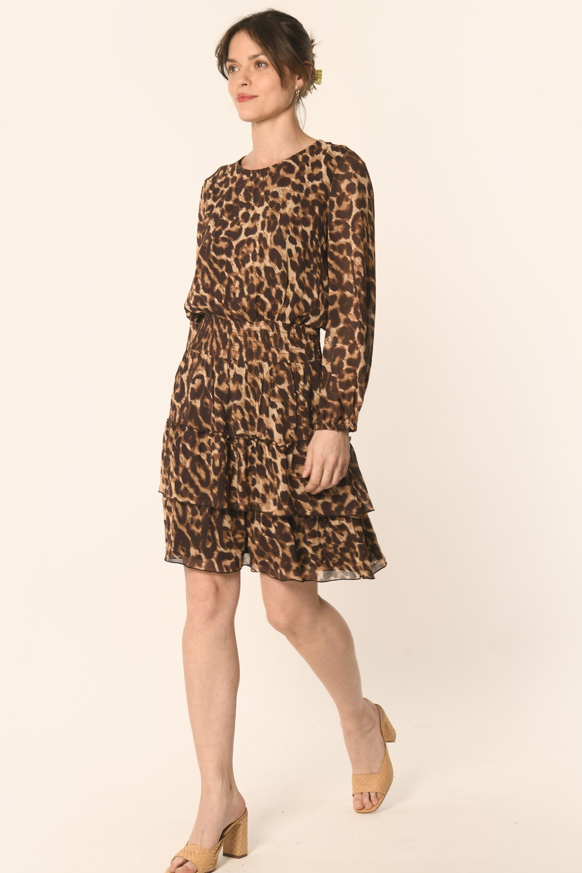 ROBE LEOPARD - CARAMEL - AZELIA ROBE NEW KOOKAI Mode Kookai