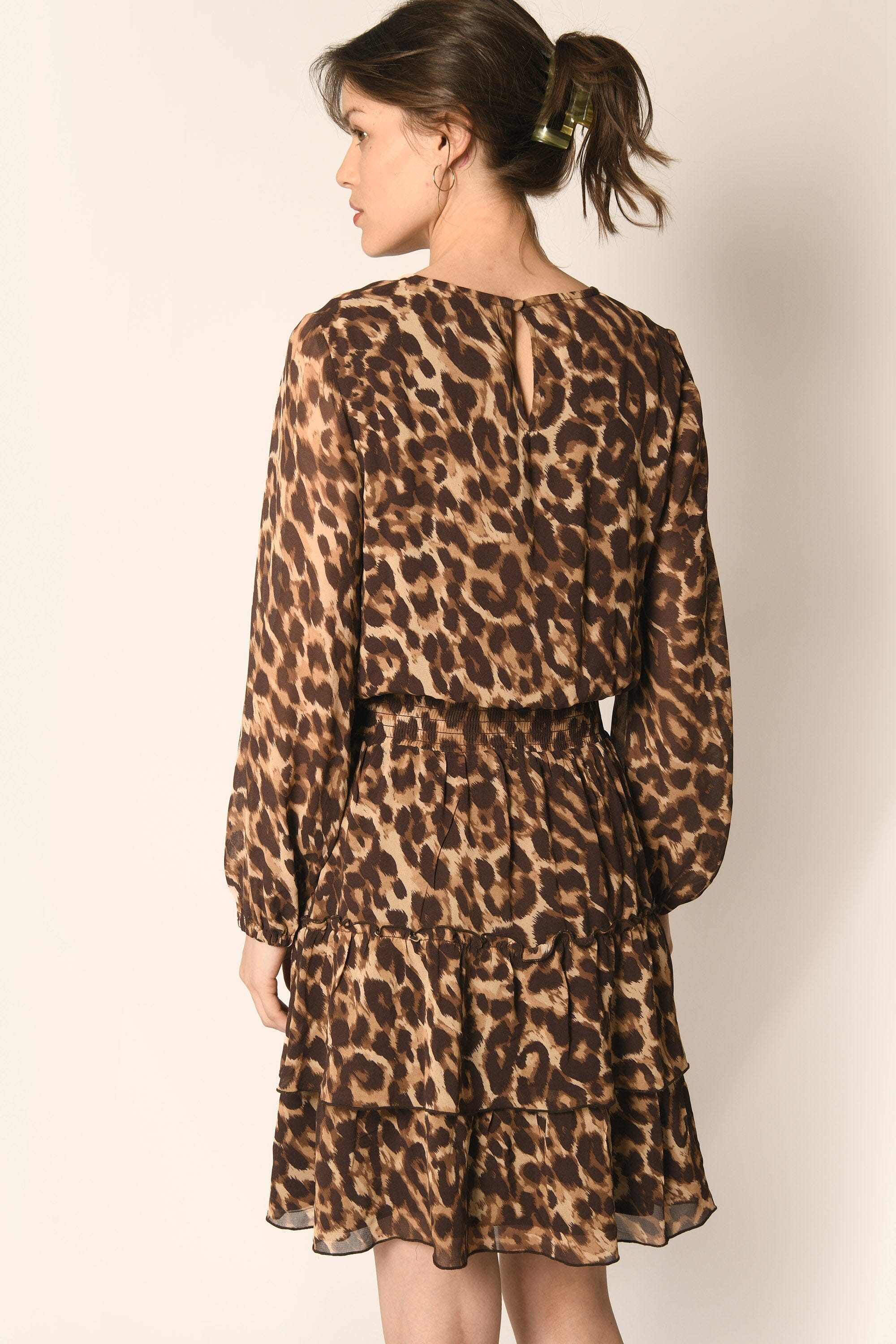 ROBE LEOPARD - CARAMEL - AZELIA ROBE NEW KOOKAI Mode Kookai