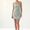 ROBE LIN BUSTIER - CHELSEA - CELADON ROBE NEW KOOKAI Mode Kookai