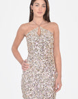 ROBE LINDSAY SEQUINS CHAMPAGNE ROBE KOOKAI Mode Kookai