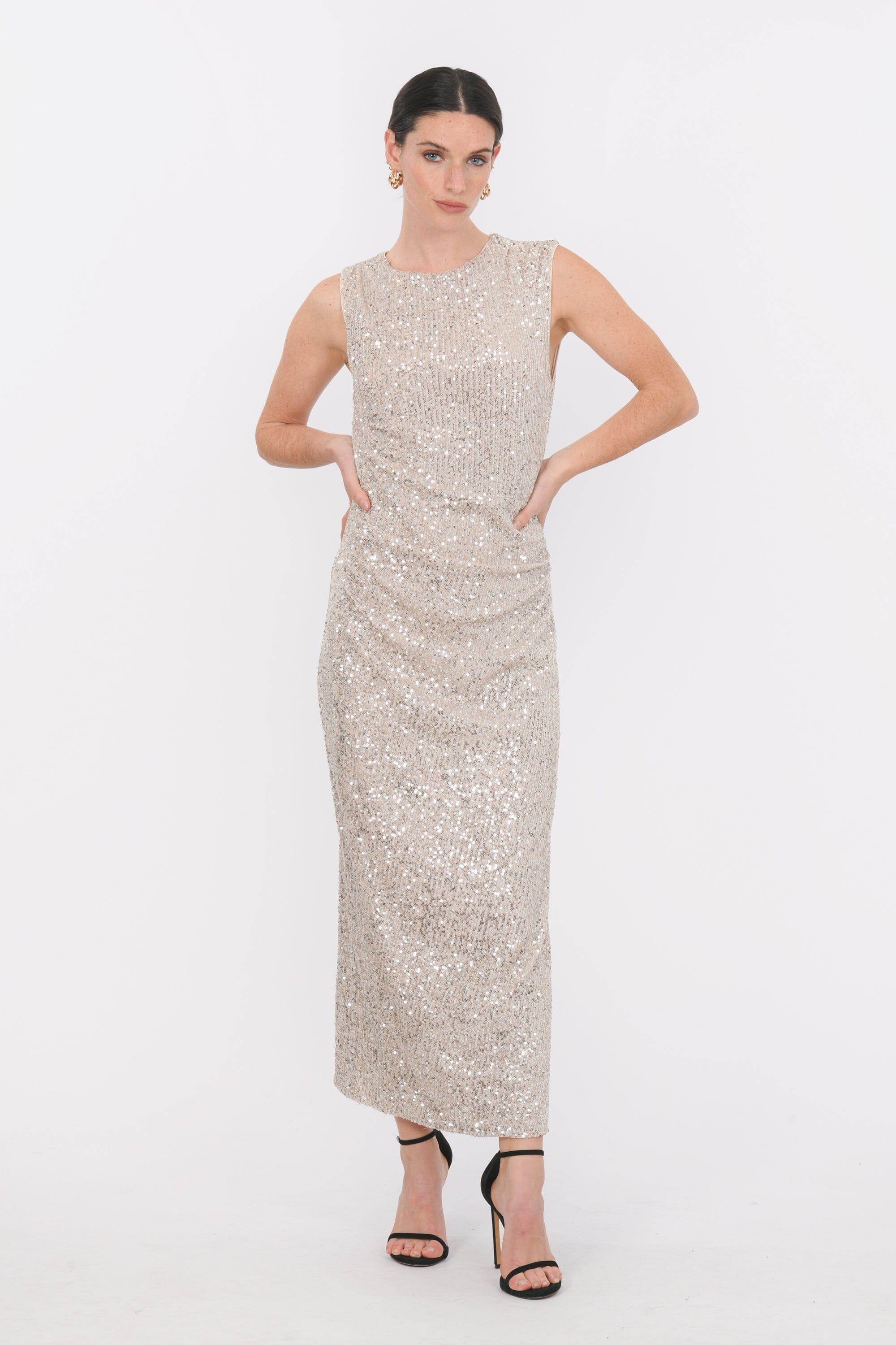 ROBE LONGUE - BELAMI - SILVER ROBE NEW KOOKAI Mode Kookai