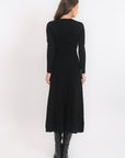 ROBE LONGUE - BERTINE - NOIR ROBE NEW KOOKAI Mode Kookai