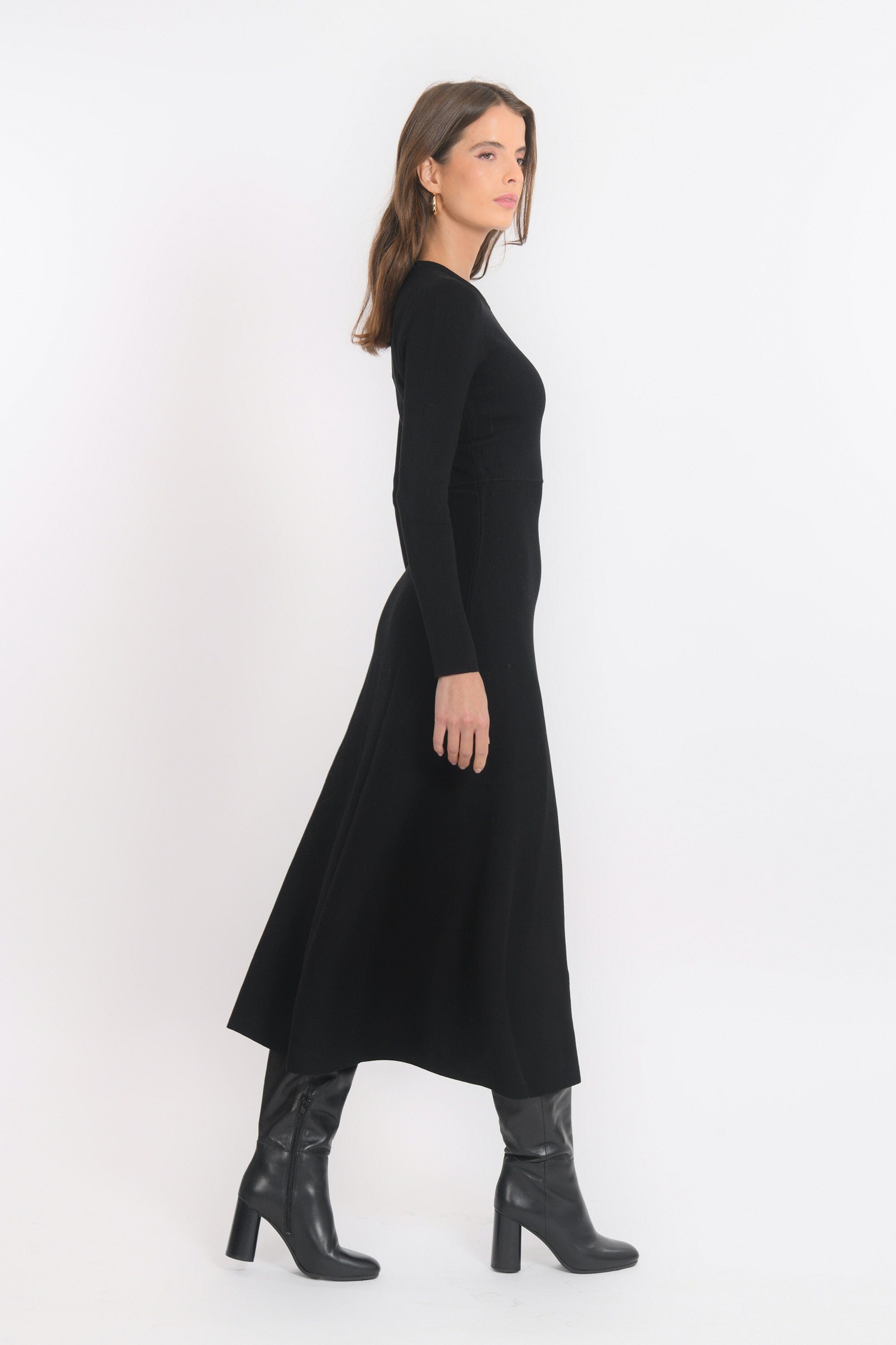 ROBE LONGUE - BERTINE - NOIR ROBE NEW KOOKAI Mode Kookai