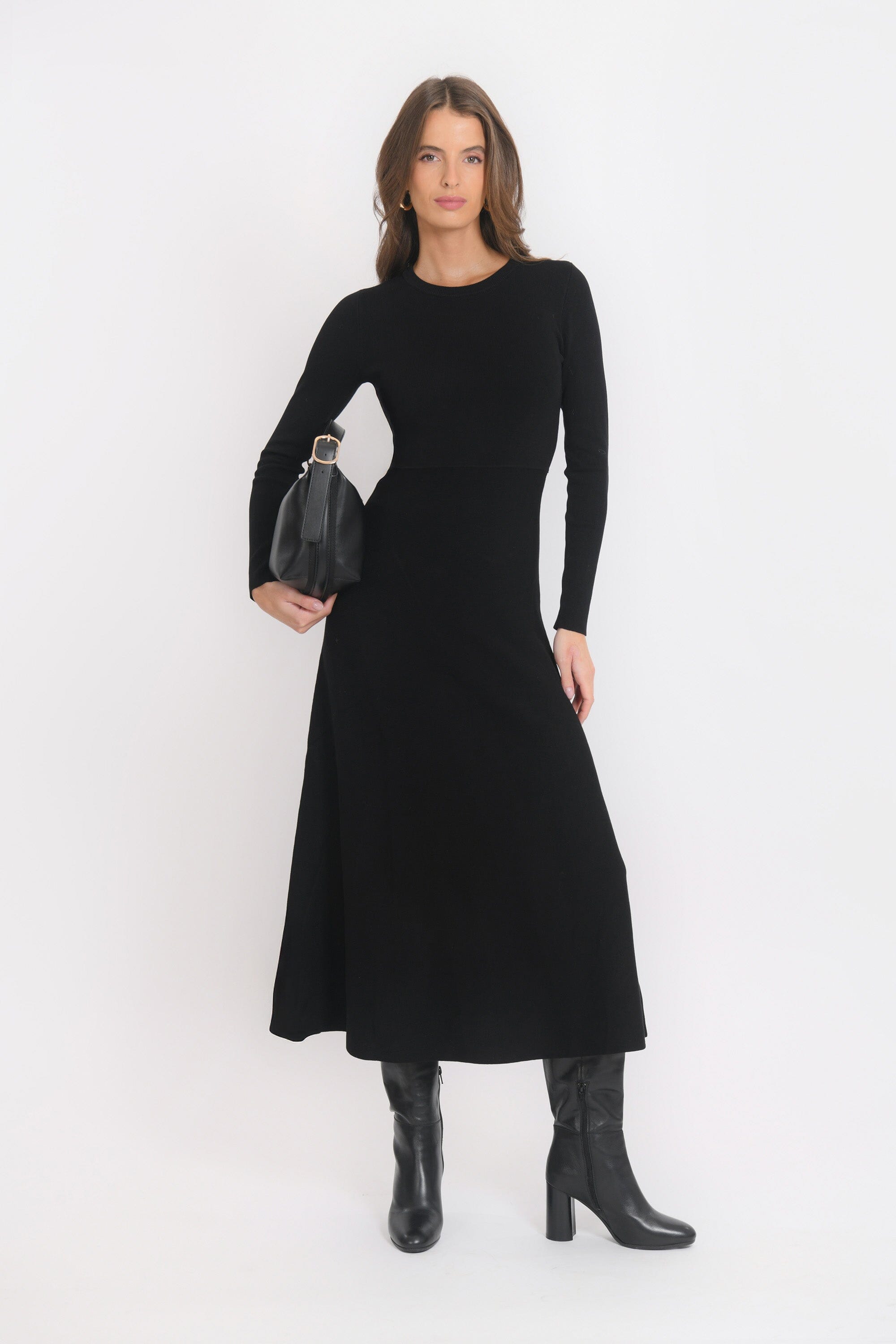 ROBE LONGUE - BERTINE - NOIR ROBE NEW KOOKAI Mode Kookai