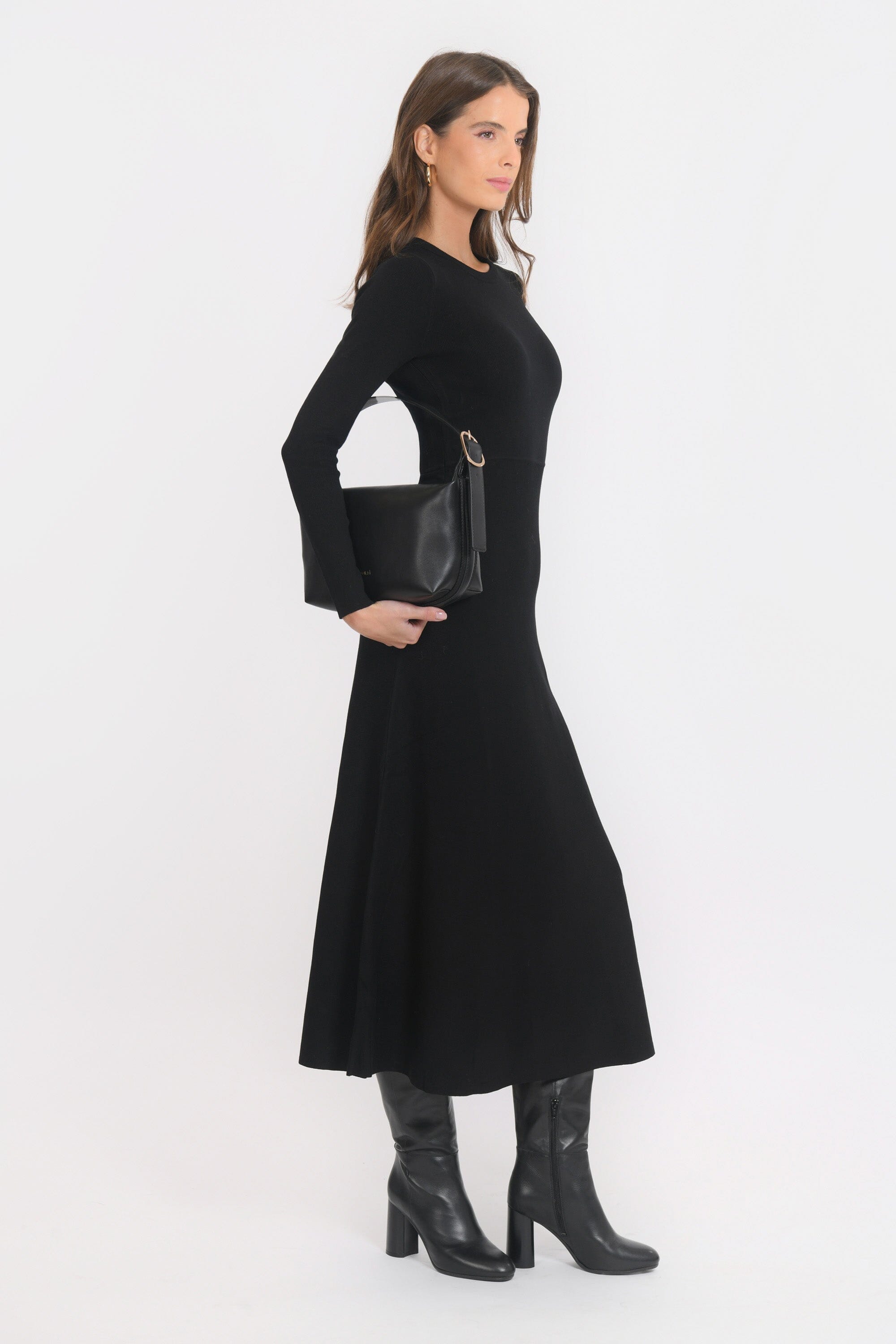 ROBE LONGUE - BERTINE - NOIR ROBE NEW KOOKAI Mode Kookai
