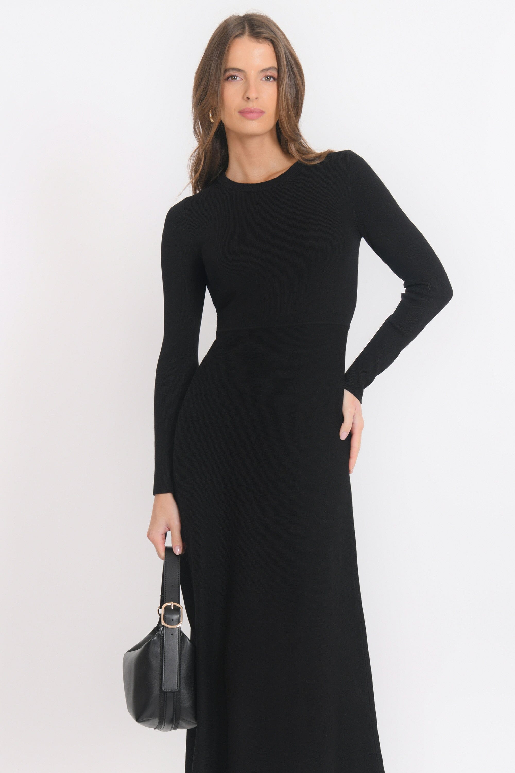 ROBE LONGUE - BERTINE - NOIR ROBE NEW KOOKAI Mode Kookai