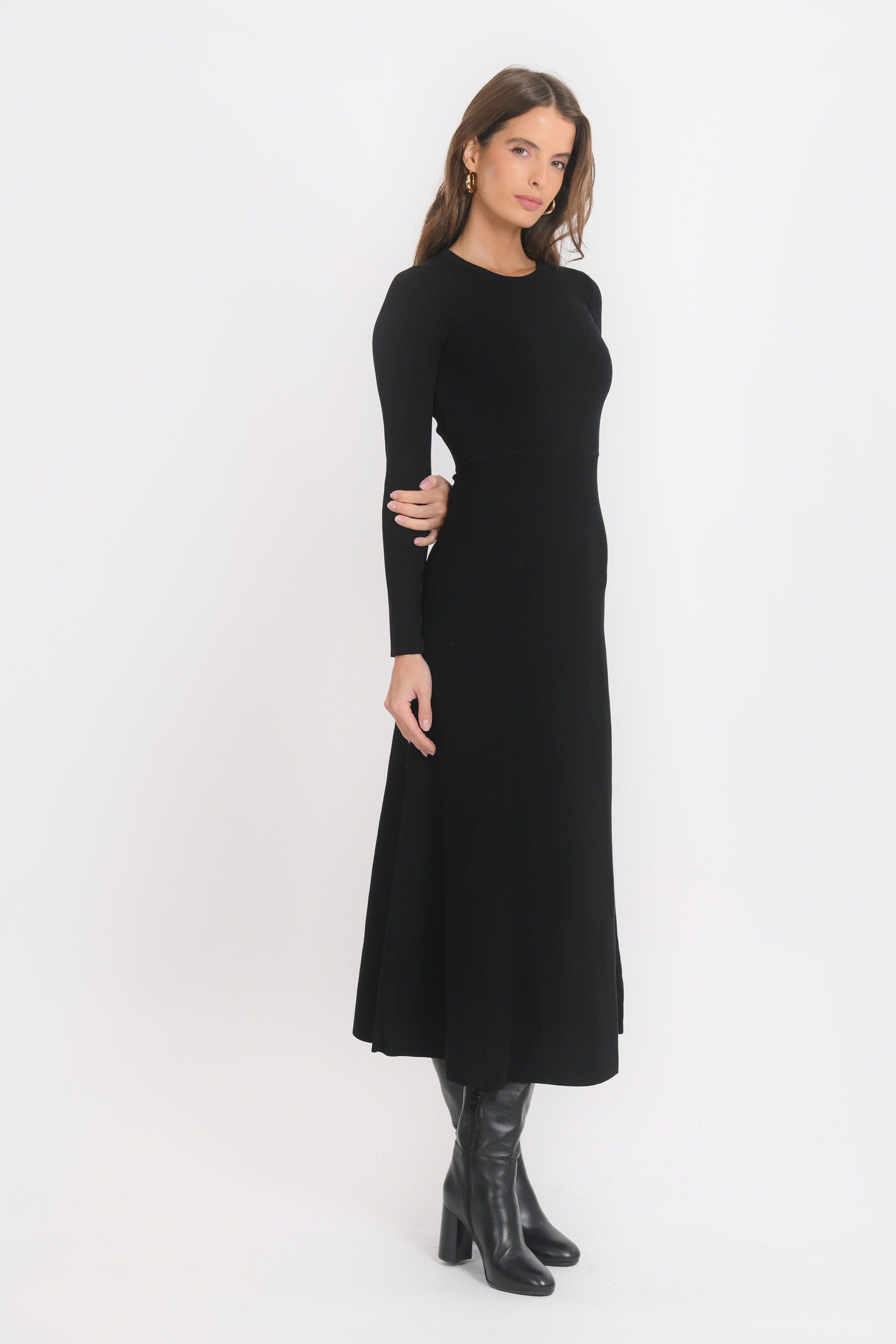ROBE LONGUE - BERTINE - NOIR ROBE NEW KOOKAI Mode Kookai