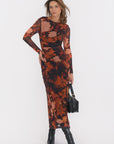 ROBE LONGUE - BROOKS - CHOCOLAT ROBE NEW KOOKAI Mode Kookai