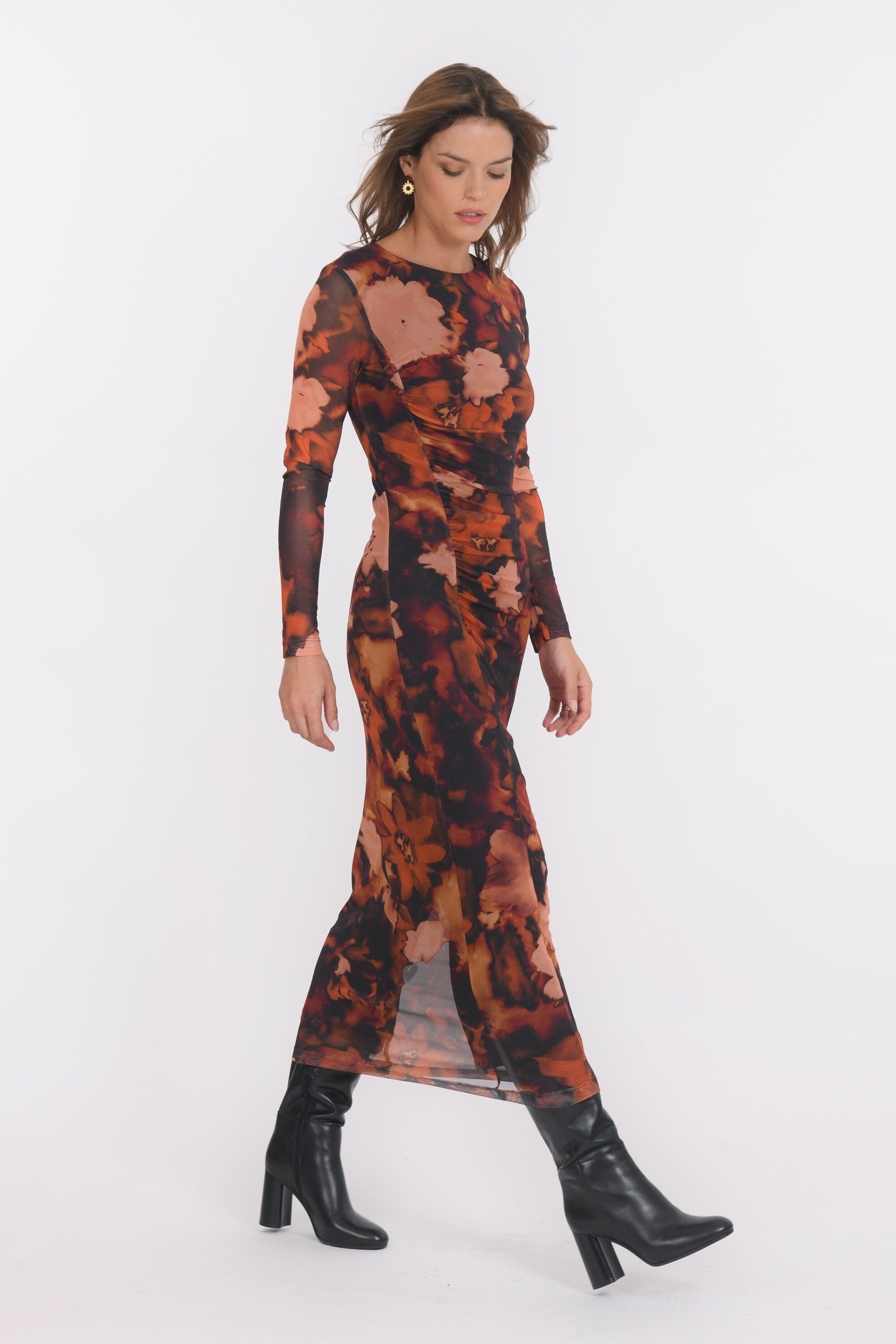 ROBE LONGUE - BROOKS - CHOCOLAT ROBE NEW KOOKAI Mode Kookai