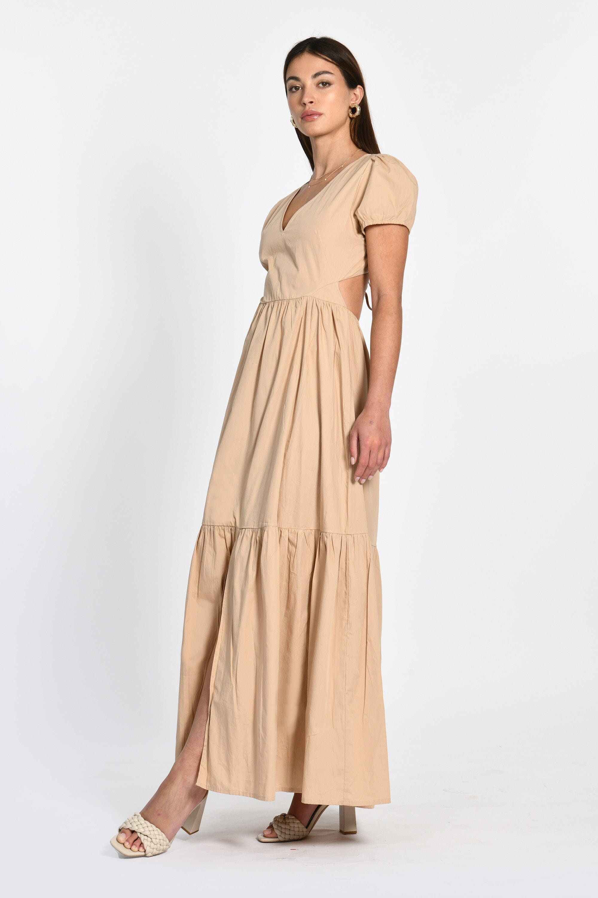 ROBE LONGUE CARINE BEIGE ROBE KOOKAI Mode Kookai