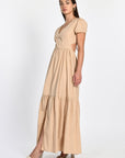 ROBE LONGUE CARINE BEIGE ROBE KOOKAI Mode Kookai