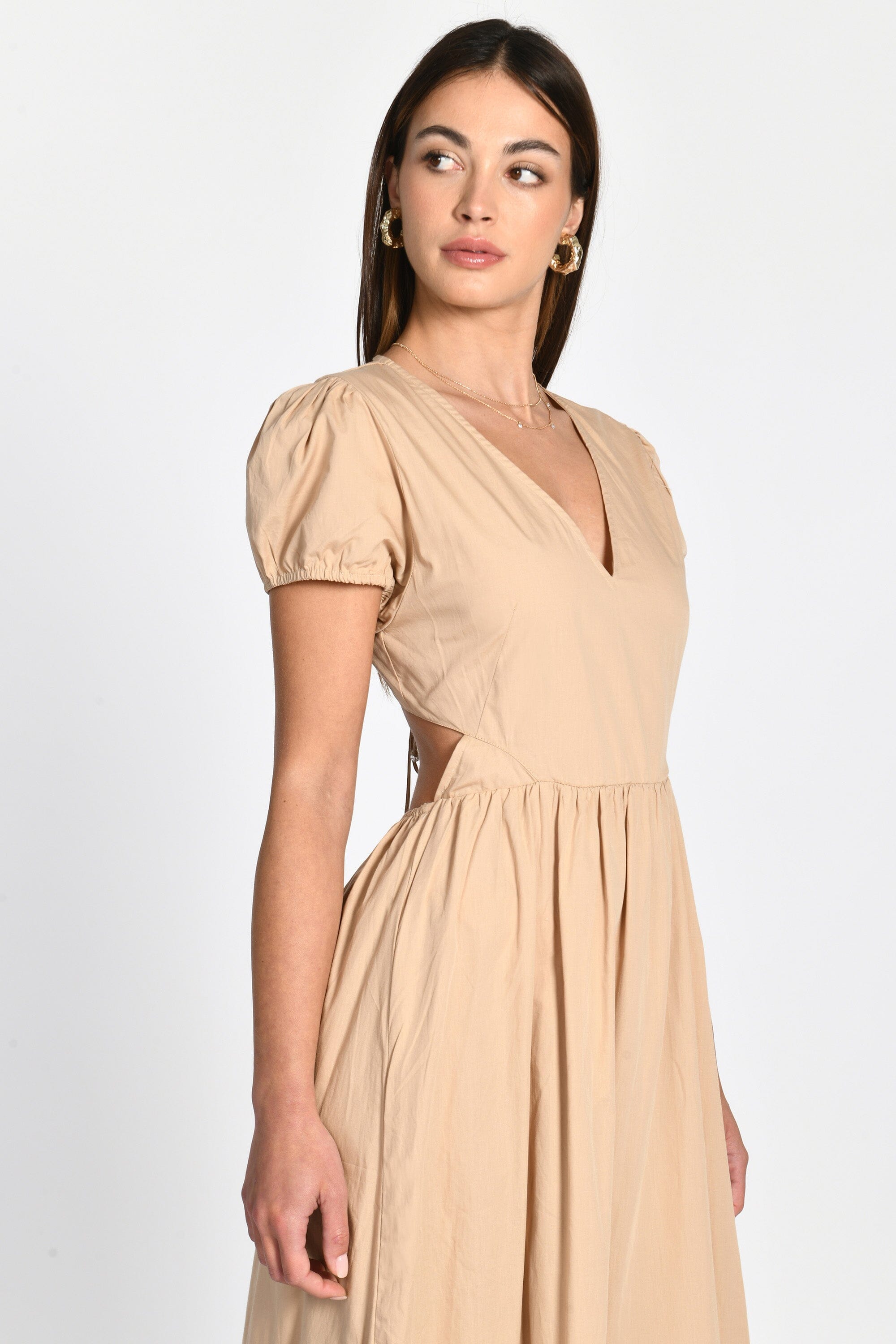 ROBE LONGUE CARINE BEIGE ROBE KOOKAI Mode Kookai