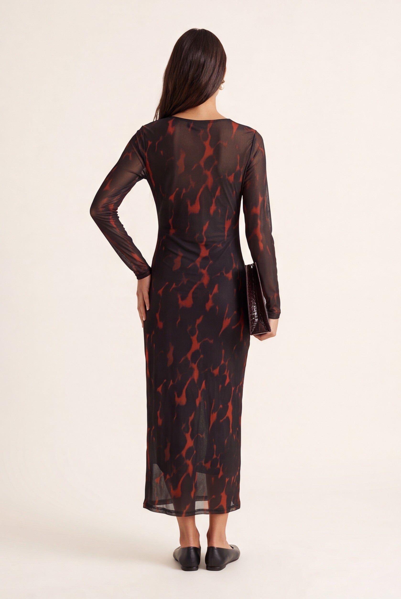 ROBE LONGUE - DANAE - COGNAC ROBE NEW KOOKAI Mode Kookai