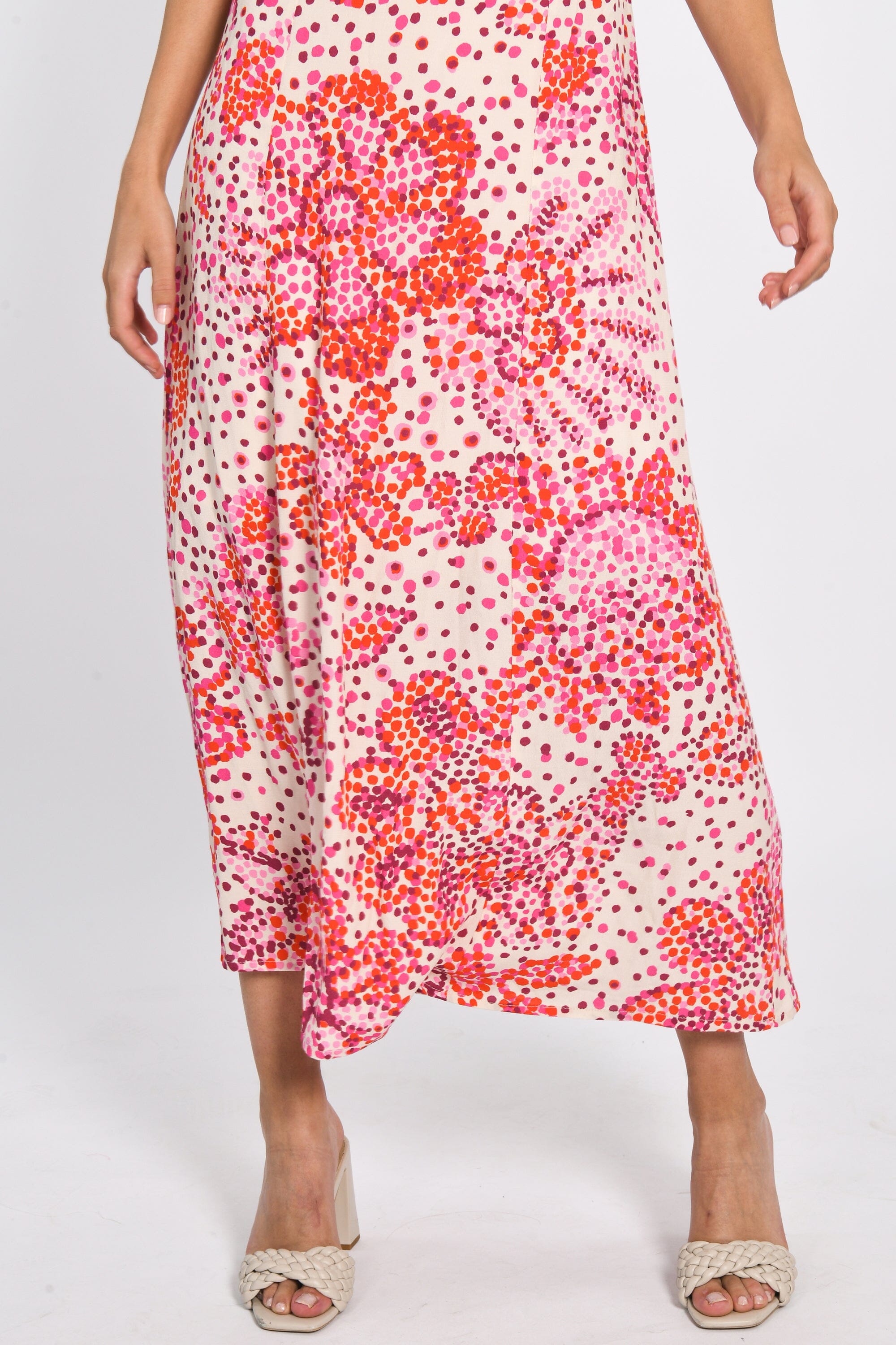 ROBE LONGUE FLORAL POINTILLISTE FIONA MULTI ECRU ROBE NEW KOOKAI Mode Kookai