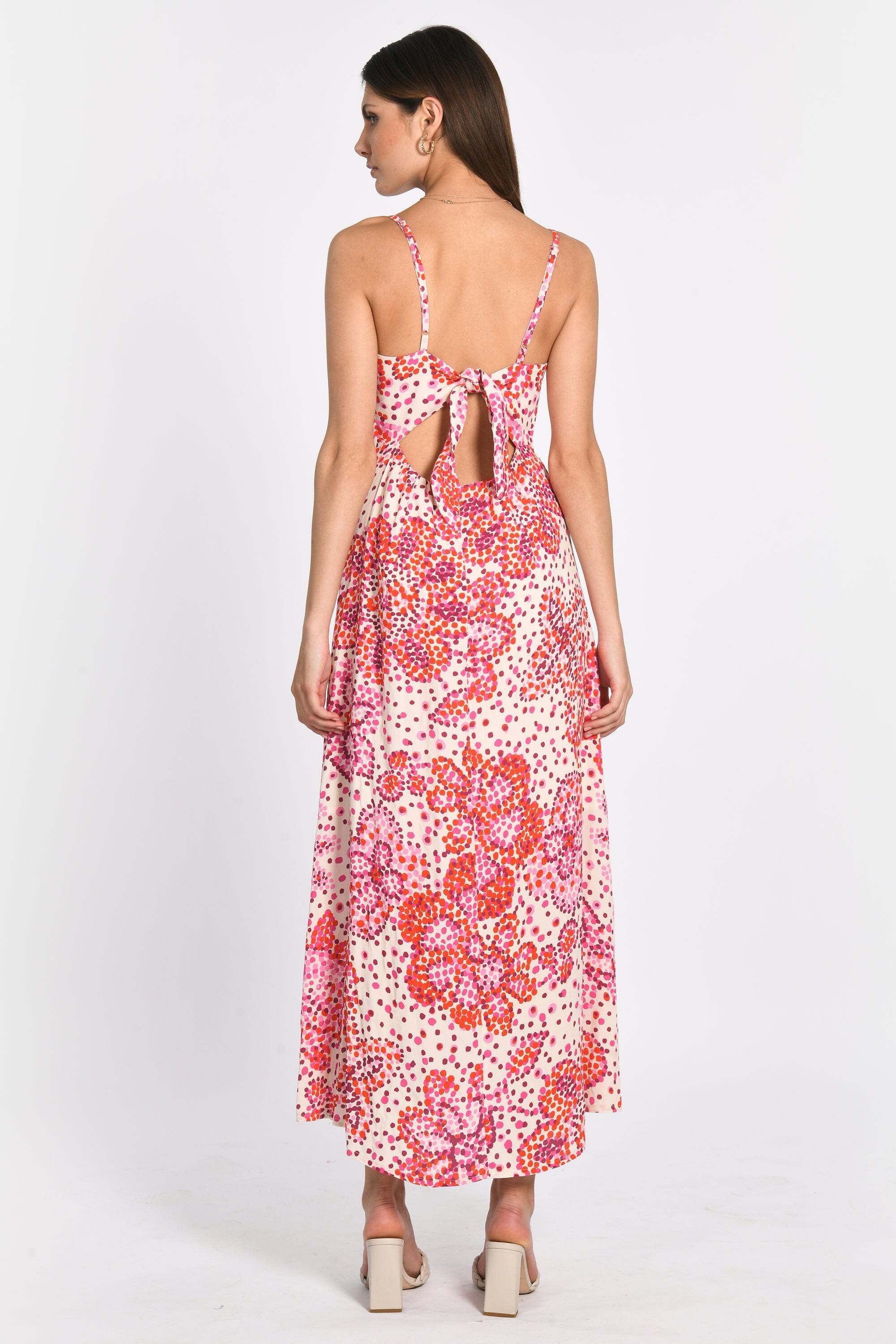 ROBE LONGUE FLORAL POINTILLISTE FIONA MULTI ECRU ROBE NEW KOOKAI Mode Kookai