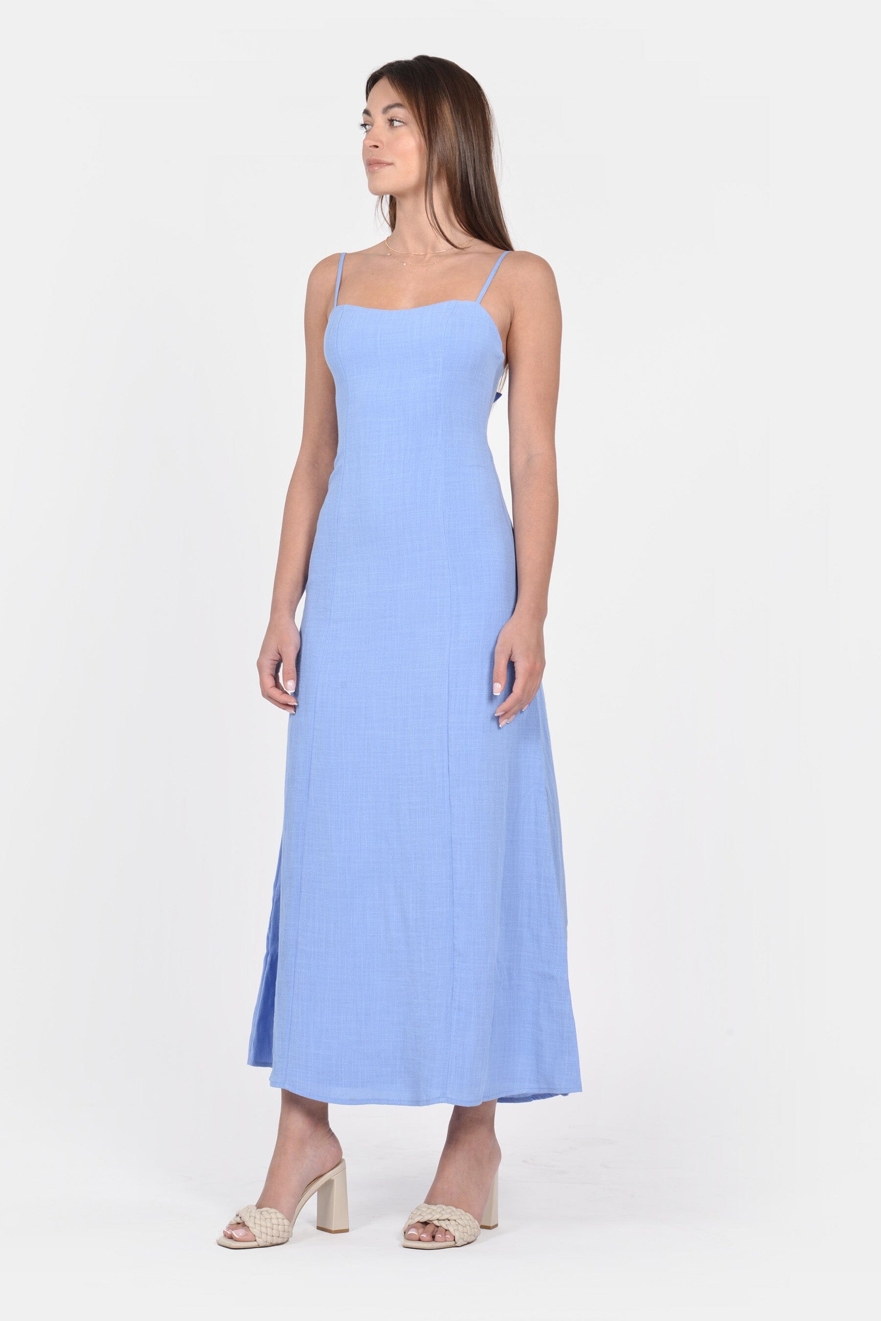 ROBE LONGUE HAYMIE HYDRANGEA BLUE ROBE KOOKAI Mode Kookai