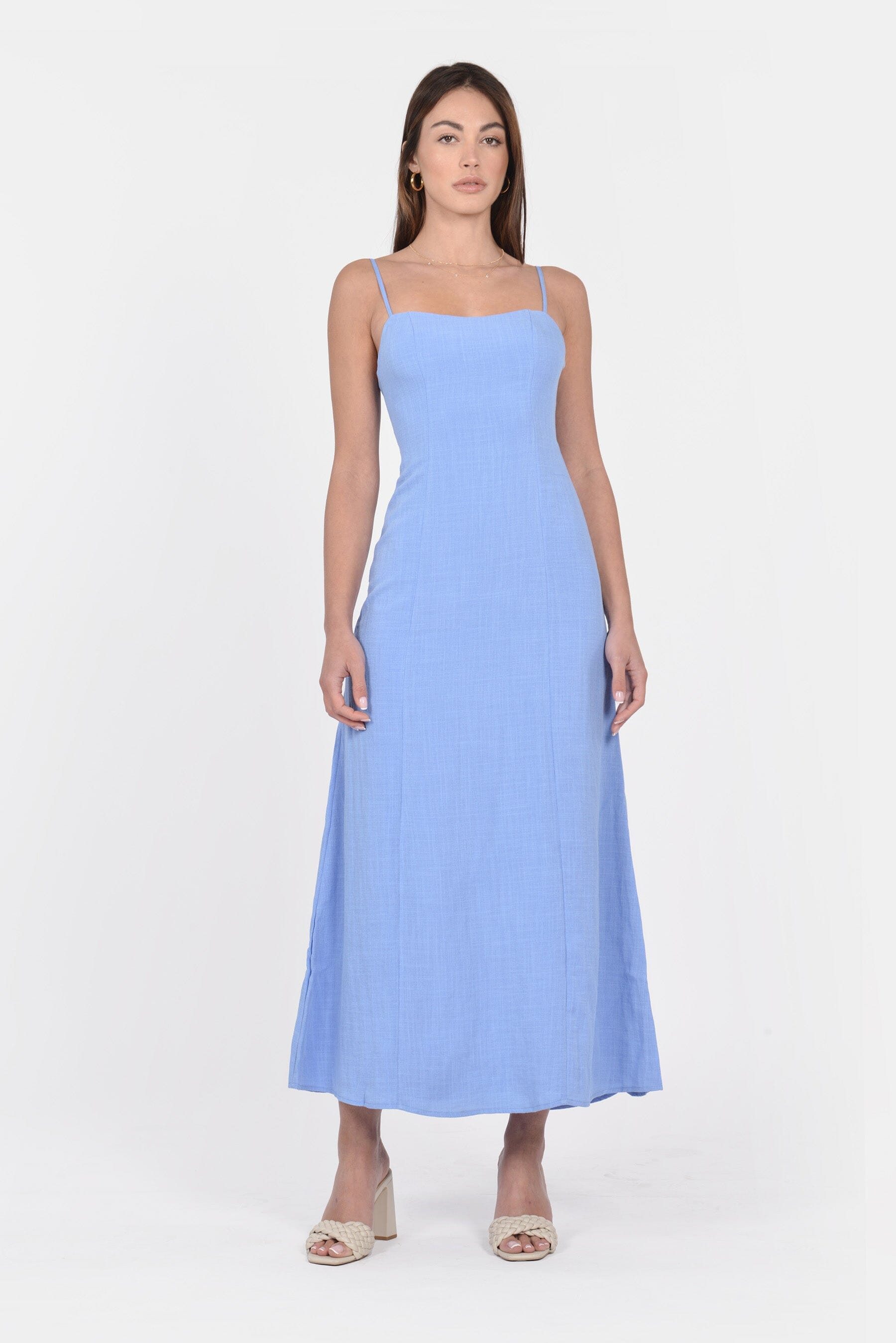 ROBE LONGUE HAYMIE HYDRANGEA BLUE ROBE KOOKAI Mode Kookai