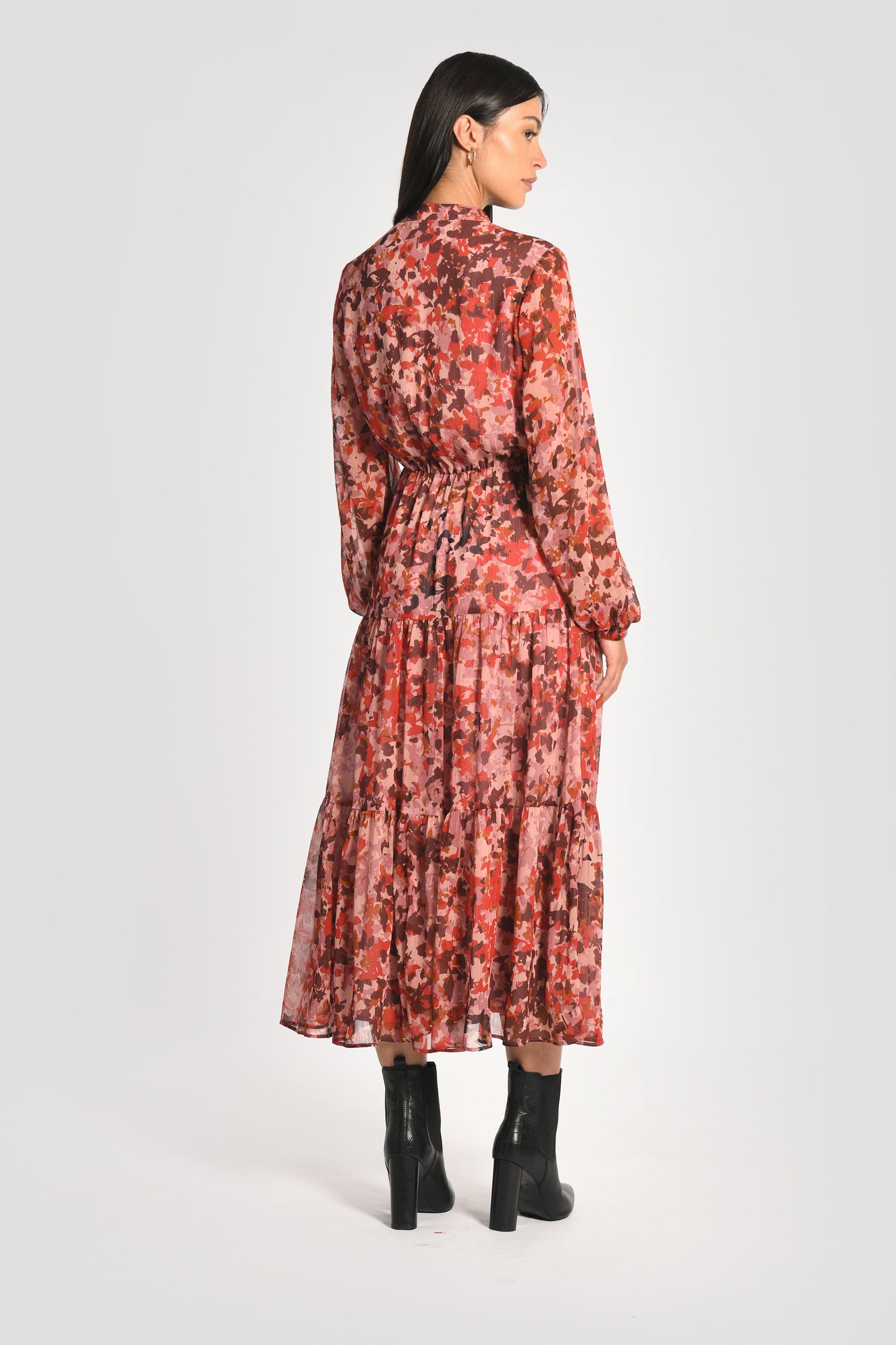 ROBE LONGUE IMPRIMÉE CONSTANCE MULTI BORDEAUX ROBE KOOKAI Mode Kookai