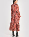 ROBE LONGUE IMPRIMÉE CONSTANCE MULTI BORDEAUX ROBE KOOKAI Mode Kookai