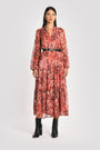 ROBE LONGUE IMPRIMÉE CONSTANCE MULTI BORDEAUX ROBE KOOKAI Mode Kookai