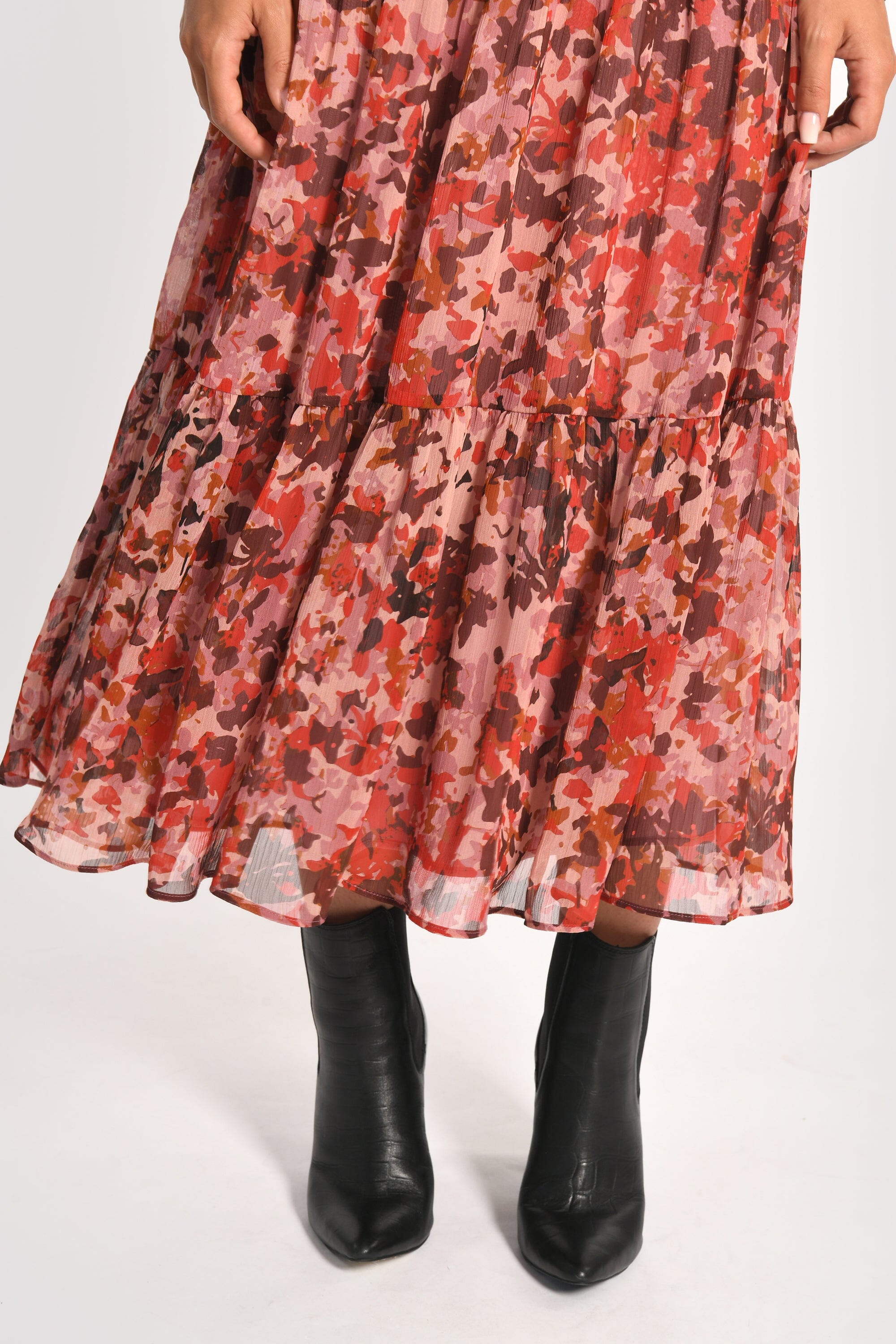 ROBE LONGUE IMPRIMÉE CONSTANCE MULTI BORDEAUX ROBE KOOKAI Mode Kookai
